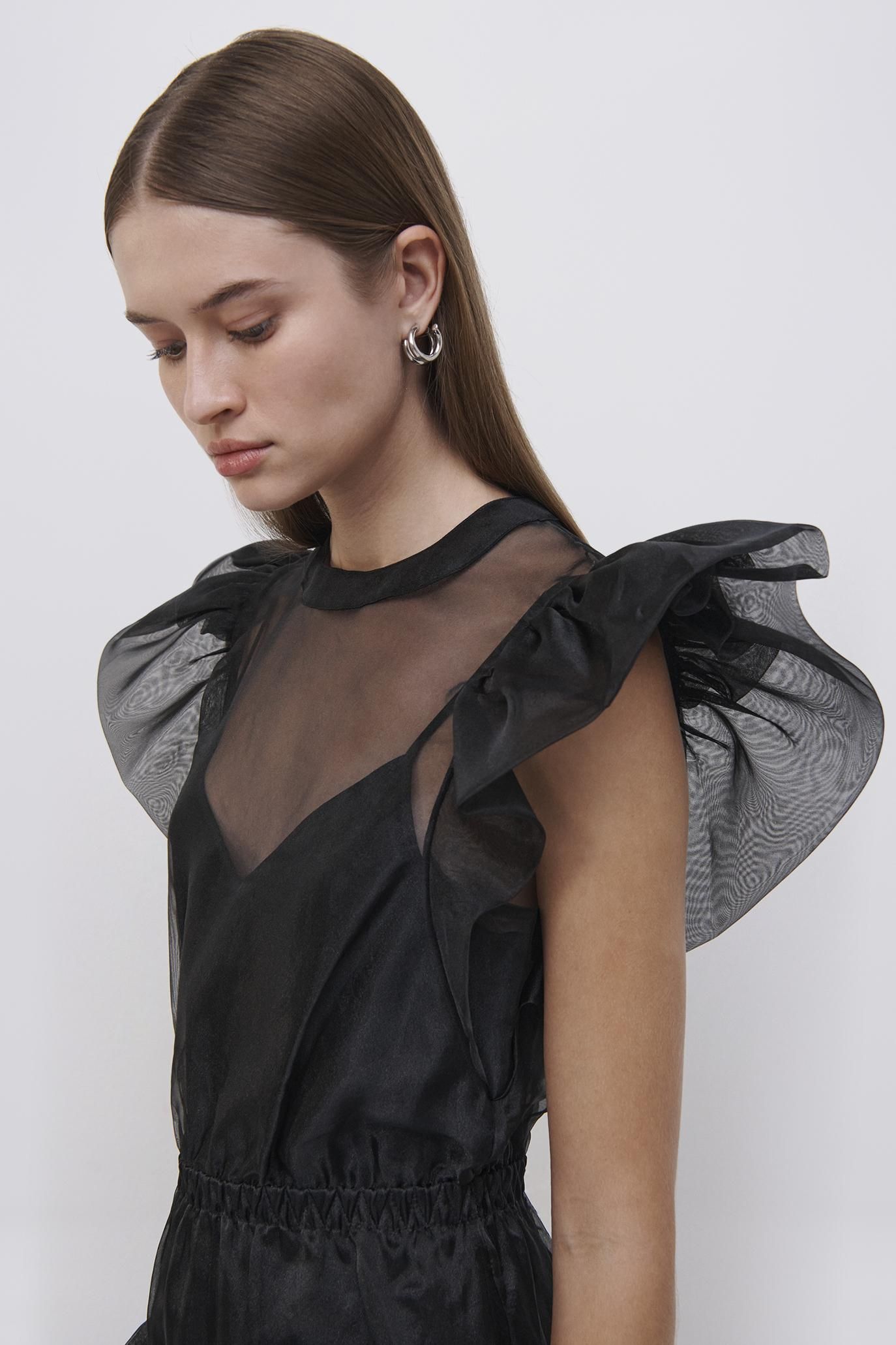 Monique Organza Ruffle Mini Dress sold by Jonathan Simkhai product image thumbnail 5