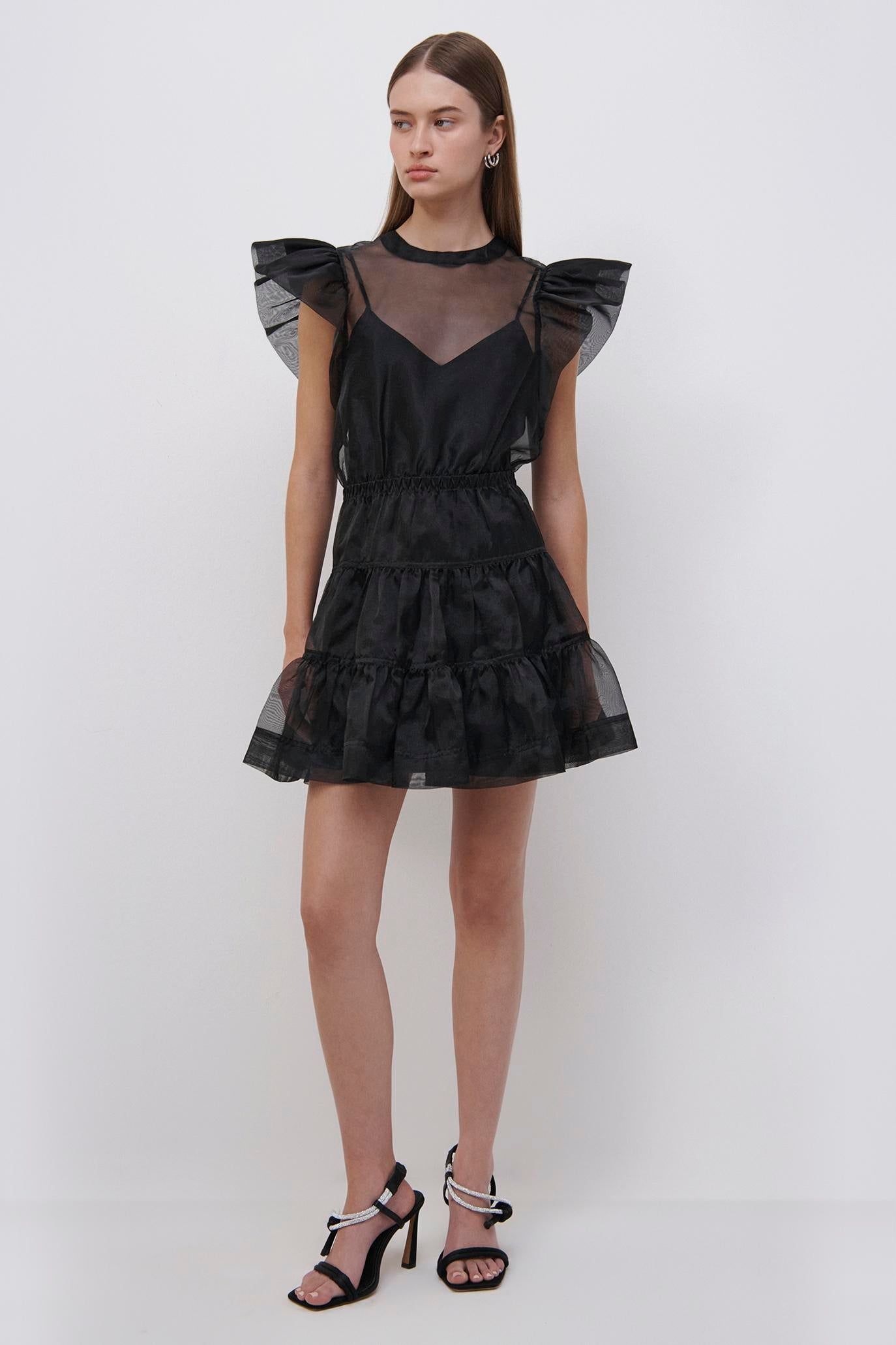 Monique Organza Ruffle Mini Dress sold by Jonathan Simkhai product image thumbnail 2