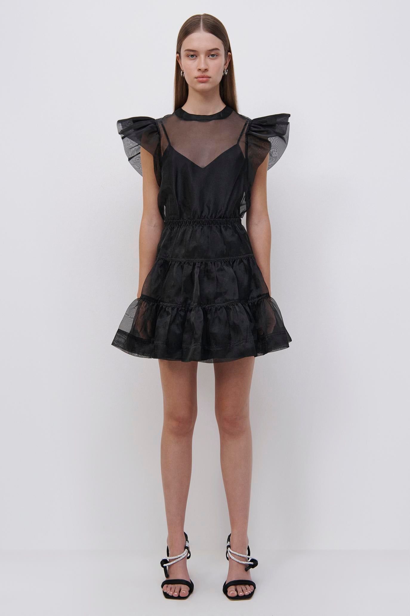 Monique Organza Ruffle Mini Dress sold by Jonathan Simkhai product image thumbnail 7