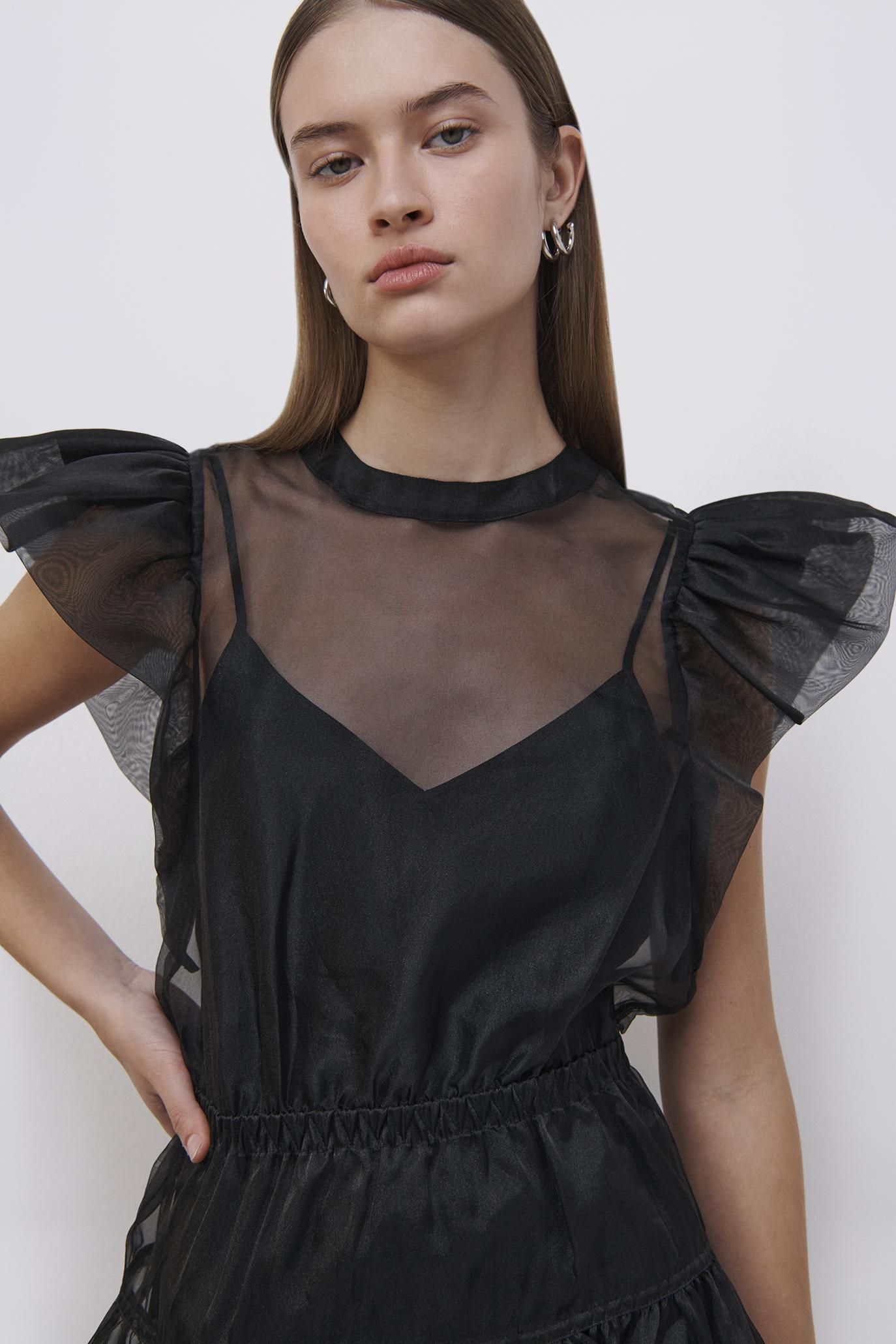 Monique Organza Ruffle Mini Dress sold by Jonathan Simkhai product image thumbnail 3