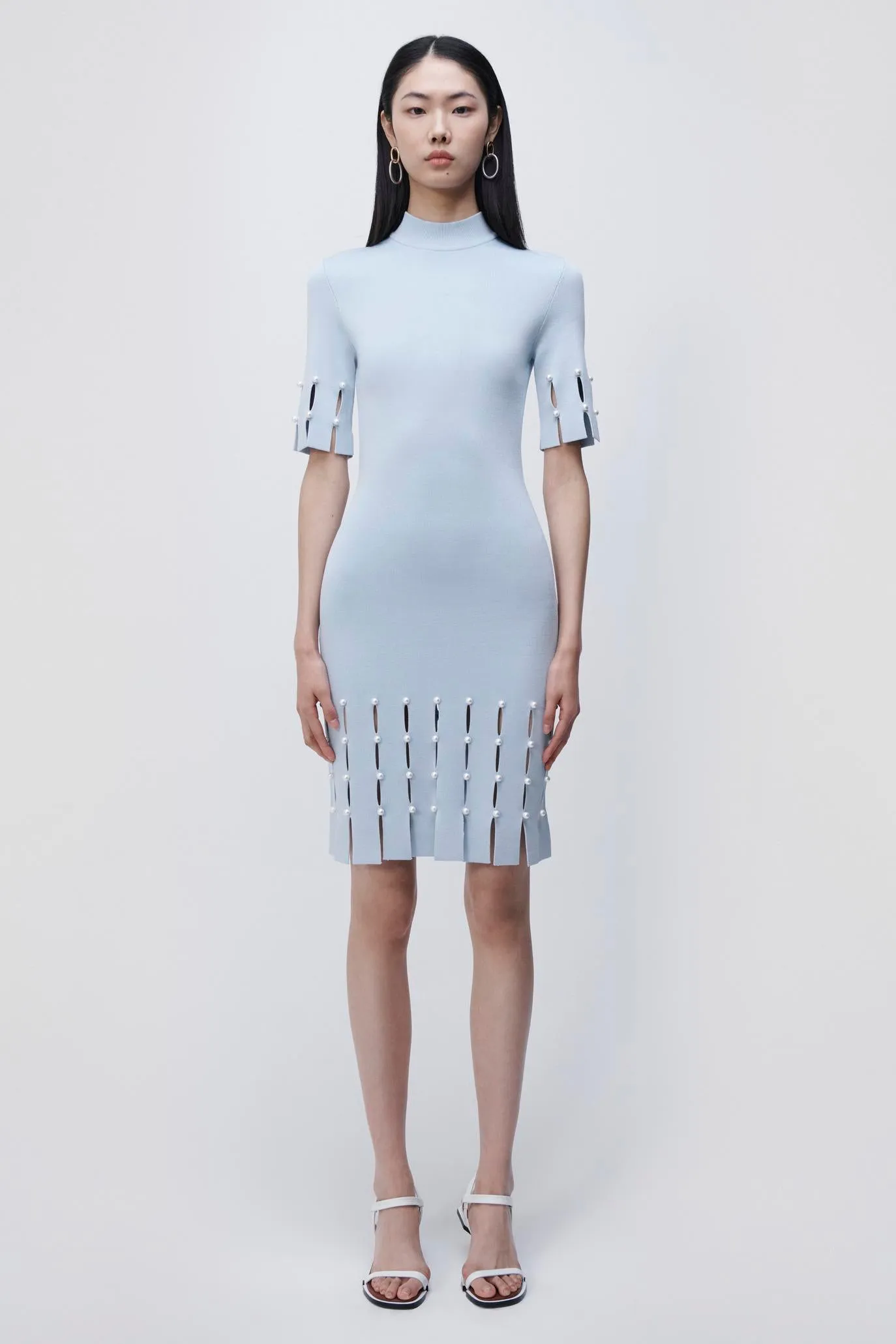 Dina Compact Rib Mini Dress sold by Jonathan Simkhai product image thumbnail 4