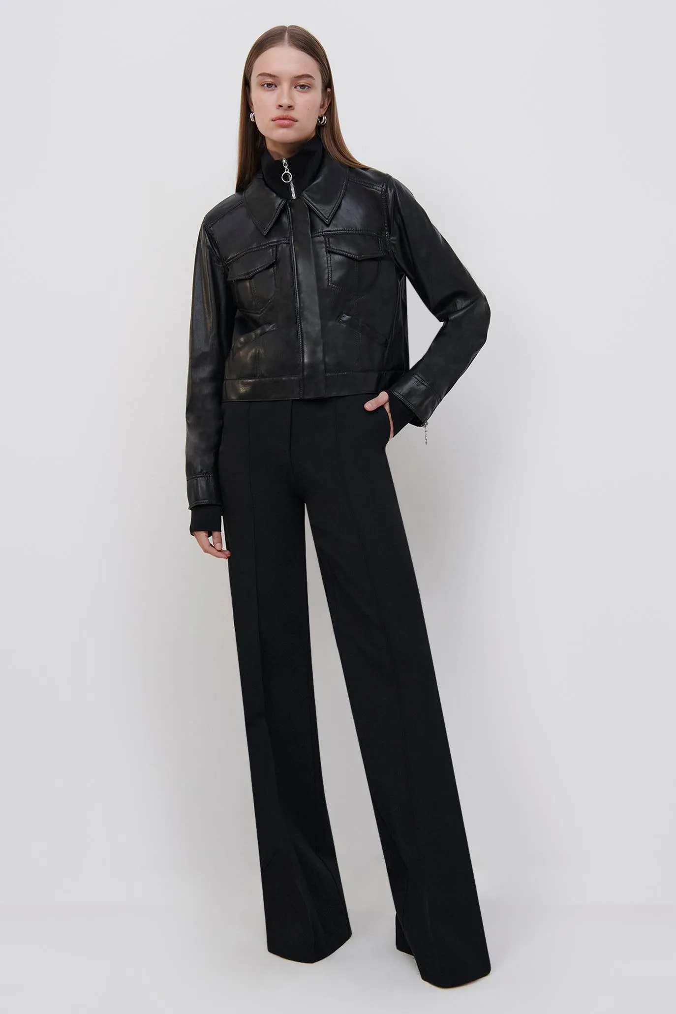 Becka Vegan Leather Jacket sold by Jonathan Simkhai product image thumbnail 3