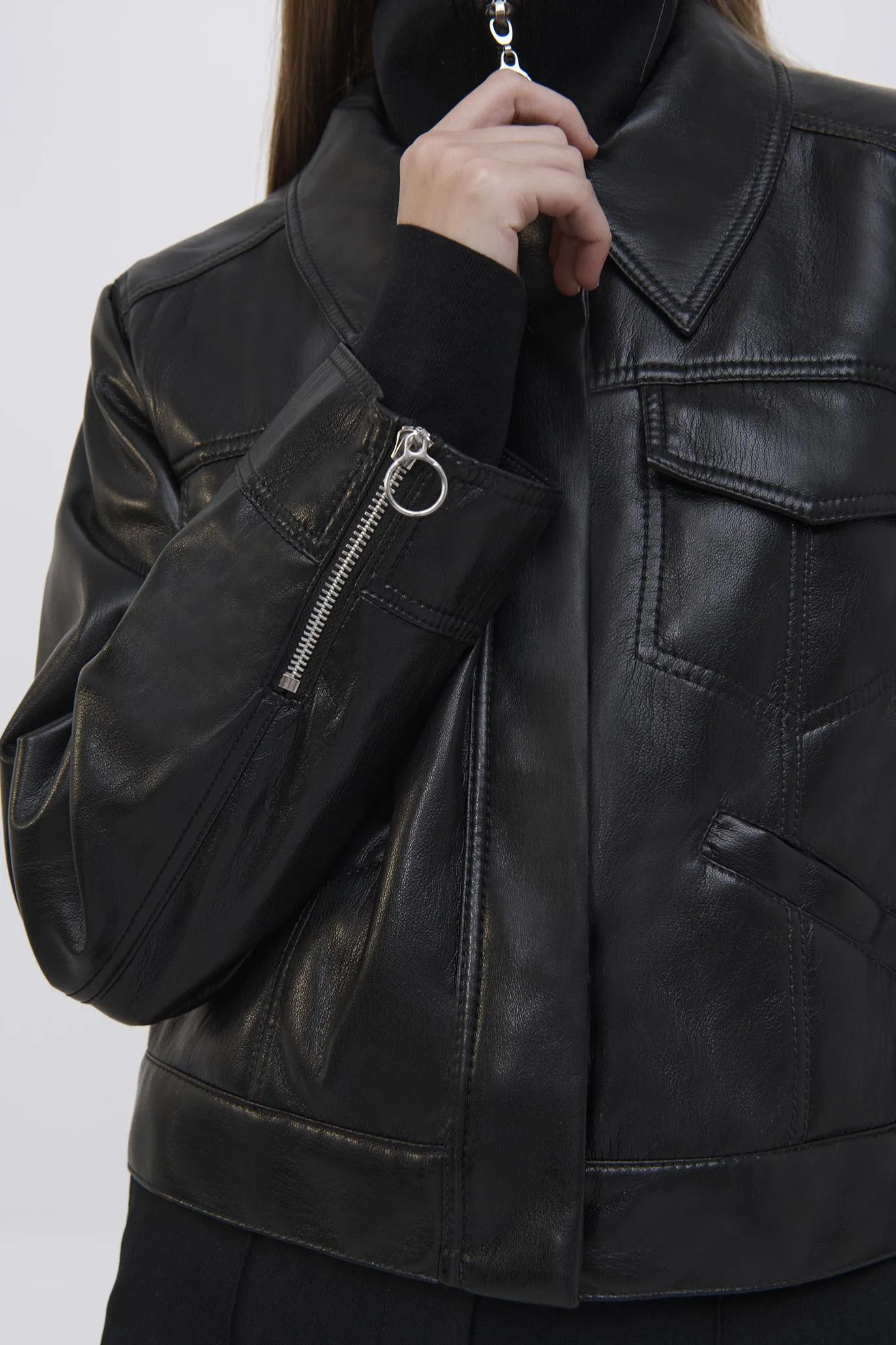 Becka Vegan Leather Jacket sold by Jonathan Simkhai product image thumbnail 4