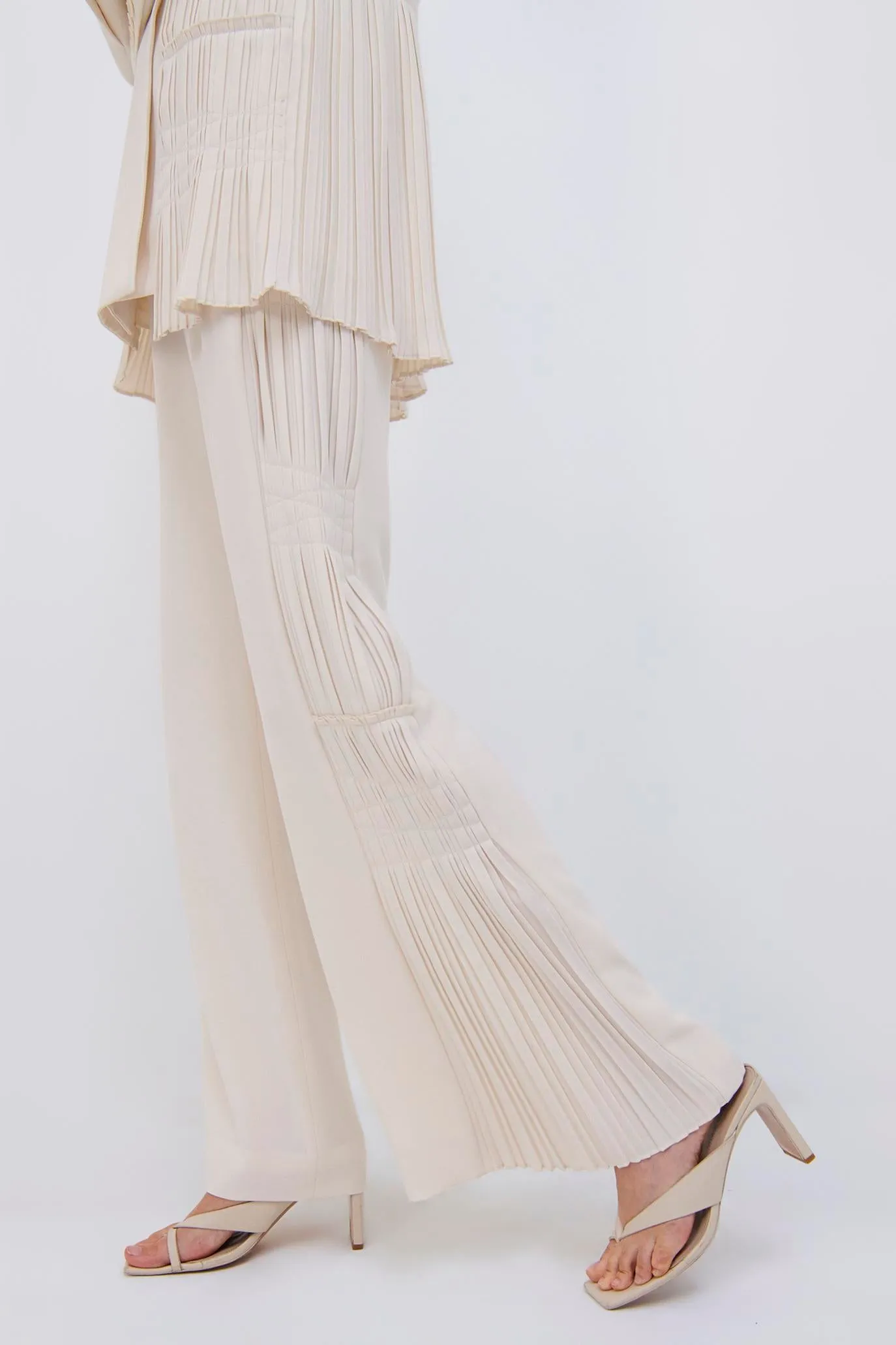 Kerry Pleated Wide Leg Pant sold by Jonathan Simkhai product image thumbnail 3