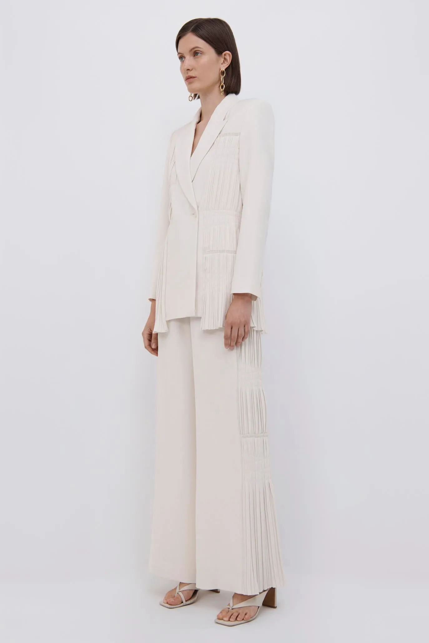 Kerry Pleated Wide Leg Pant sold by Jonathan Simkhai product image thumbnail 4