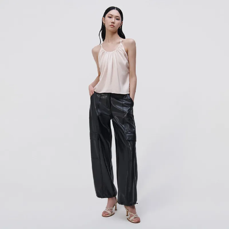 Luxe Vegan Leather Cargo Pant sold by Jonathan Simkhai