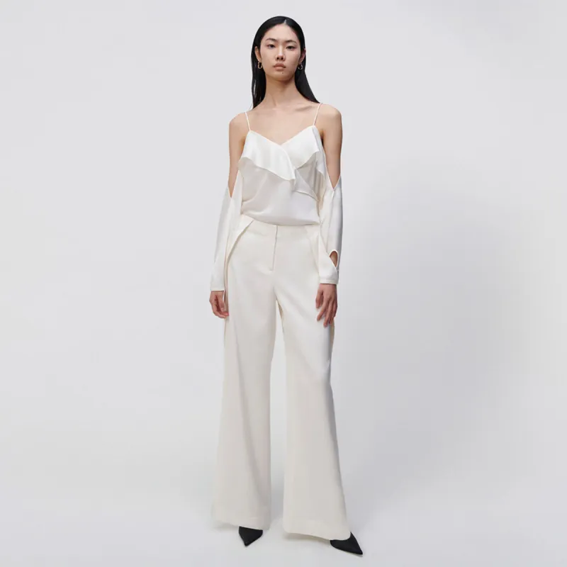 Diane Satin Off Shoulder Top sold by Jonathan Simkhai