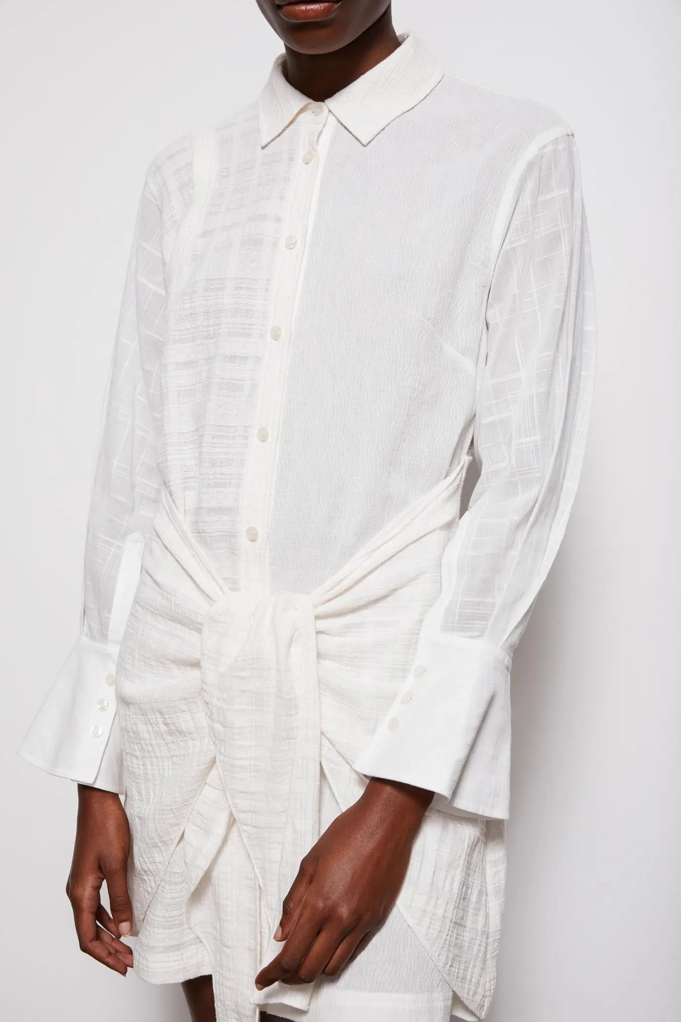 Patchwork Shirt Dress sold by Jonathan Simkhai product image thumbnail 4