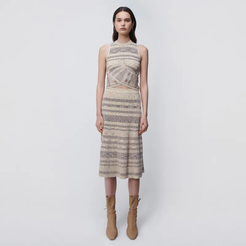 Simona Space Dye Midi Skirt sold by Jonathan Simkhai