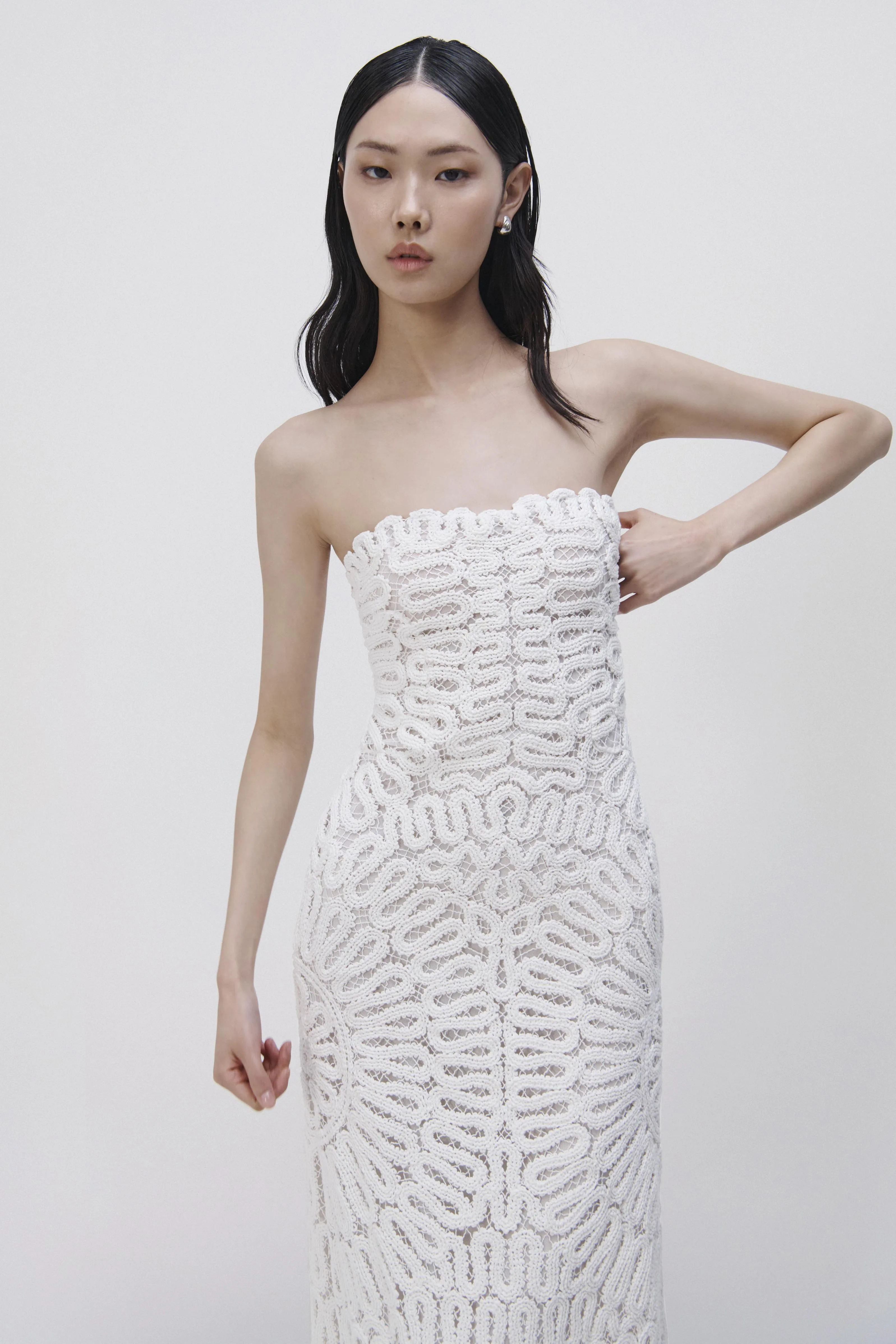 Elise Crochet Midi Dress sold by Jonathan Simkhai product image thumbnail 4