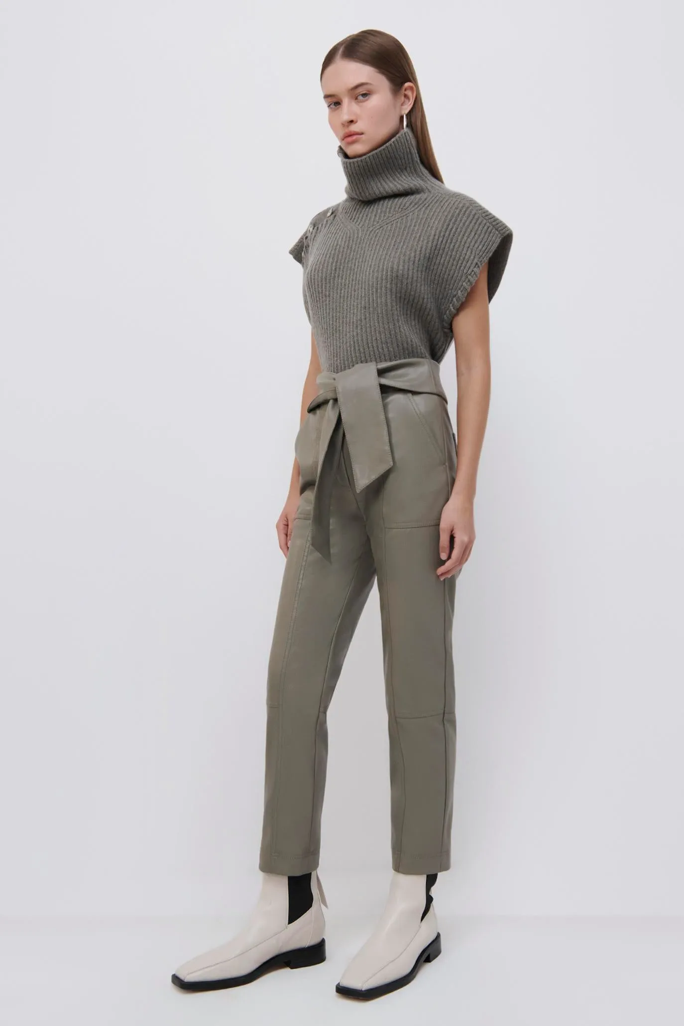 Tessa Vegan Leather Pant sold by Jonathan Simkhai product image thumbnail 2