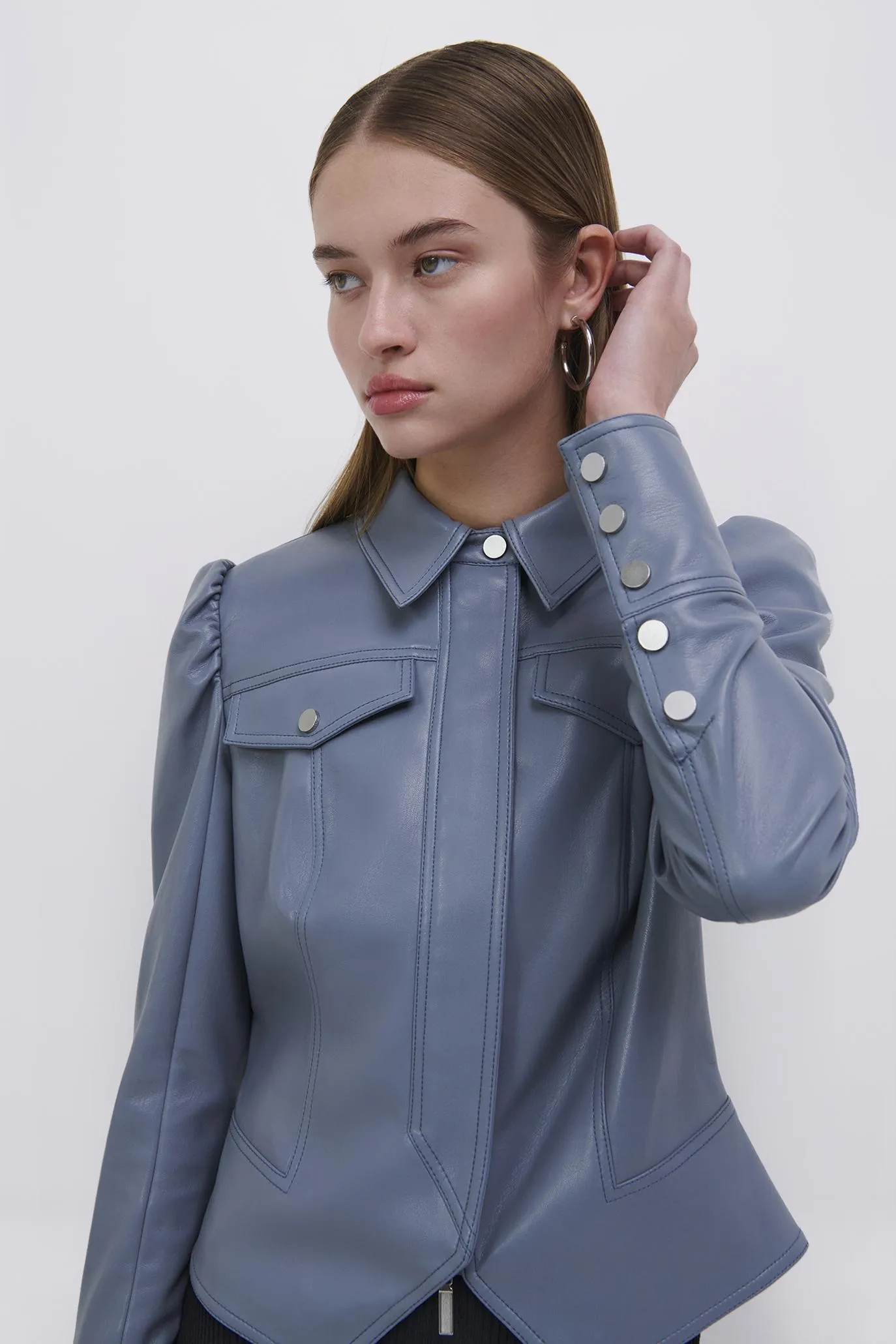 Wyatt Eco Vegan Leather Jacket sold by Jonathan Simkhai product image thumbnail 3