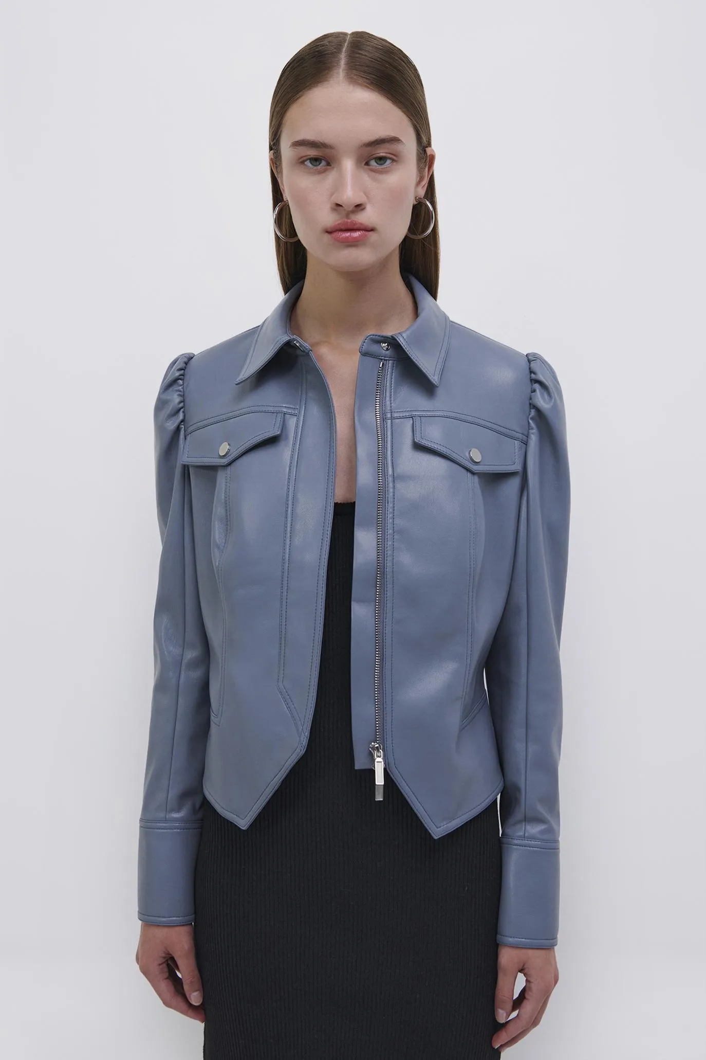 Wyatt Eco Vegan Leather Jacket sold by Jonathan Simkhai product image thumbnail 2
