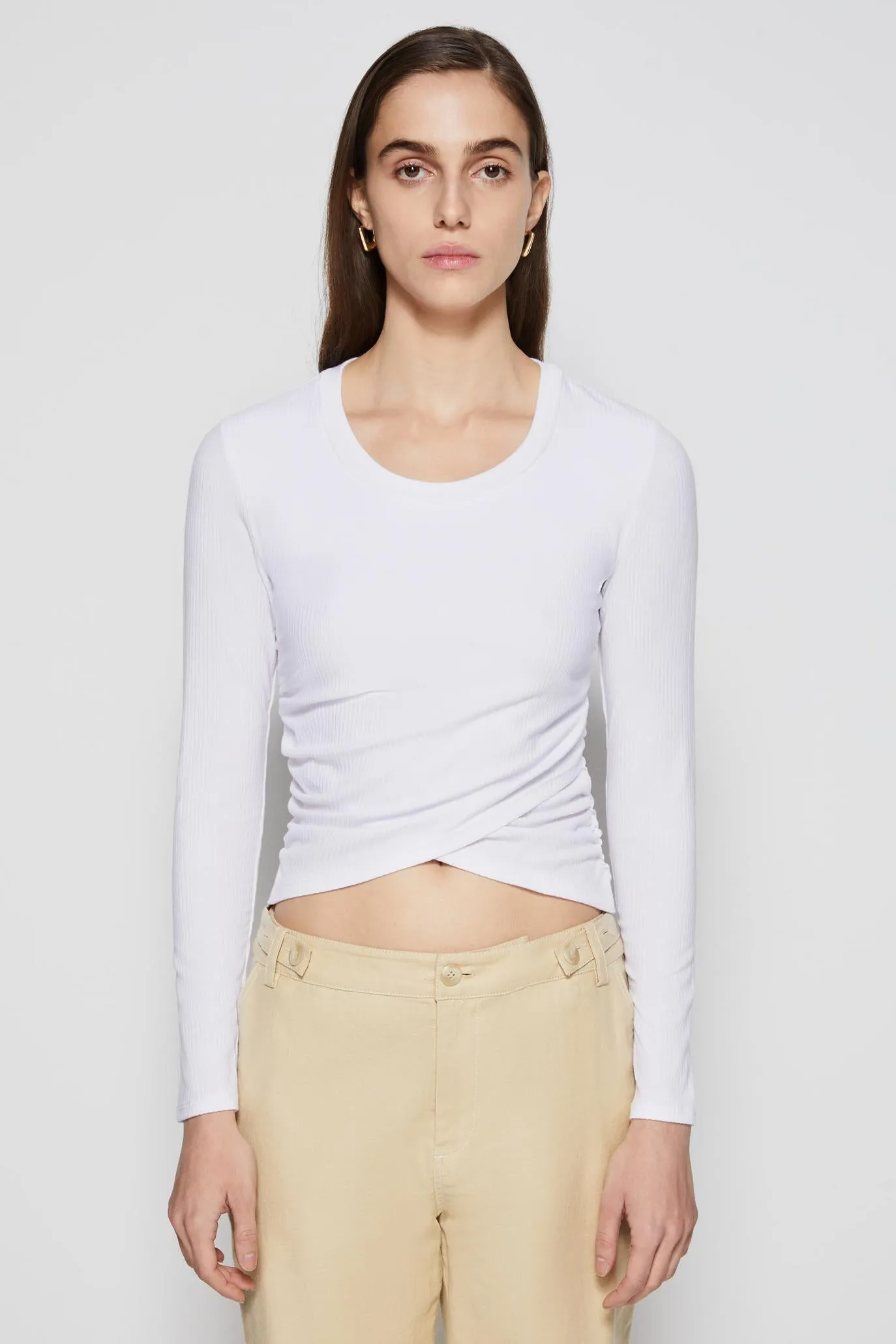 Suzy Shaping Wrap Top sold by Jonathan Simkhai