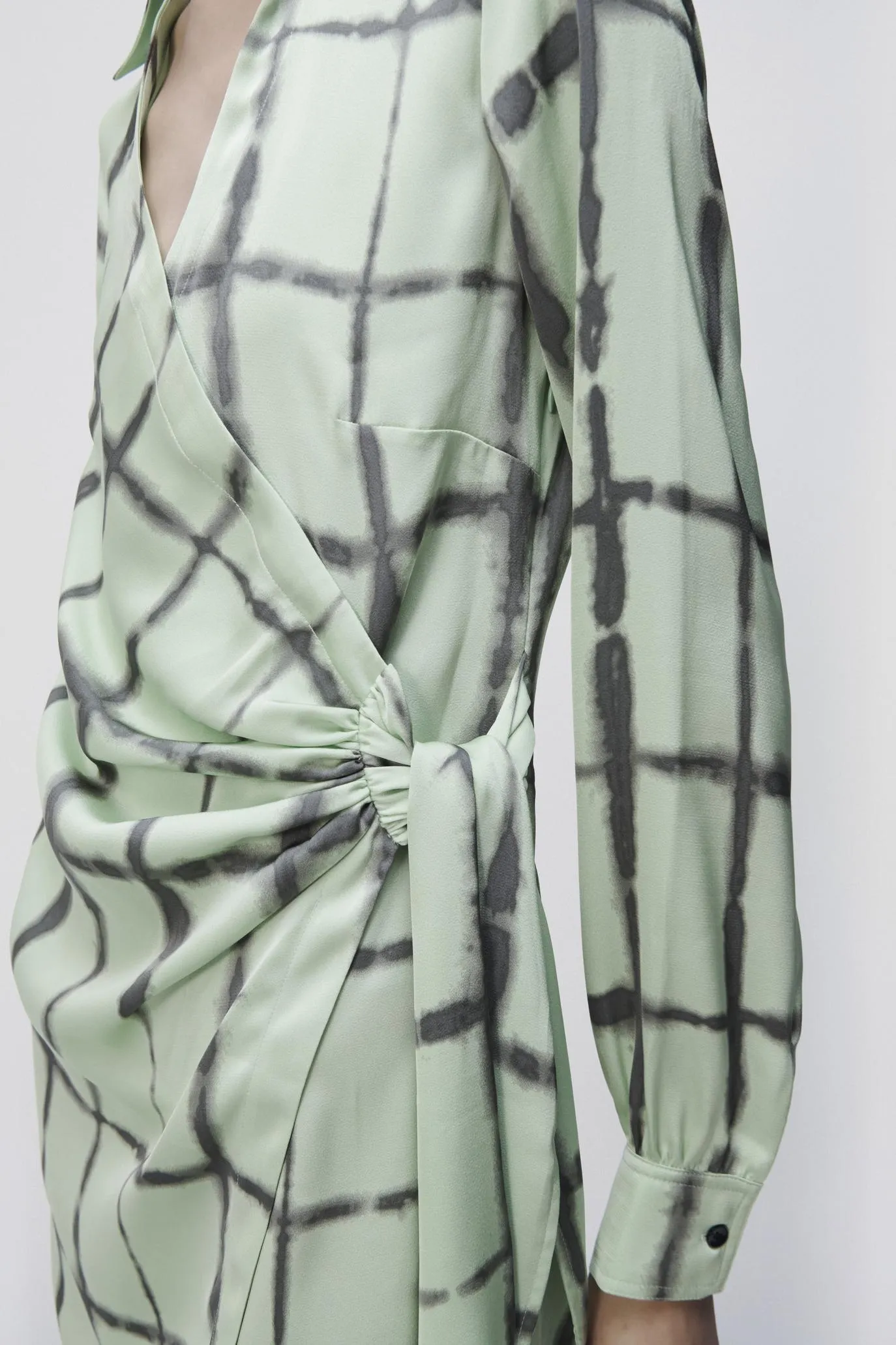 Sofia Shibori Print Charmeuse Dress sold by Jonathan Simkhai product image thumbnail 4