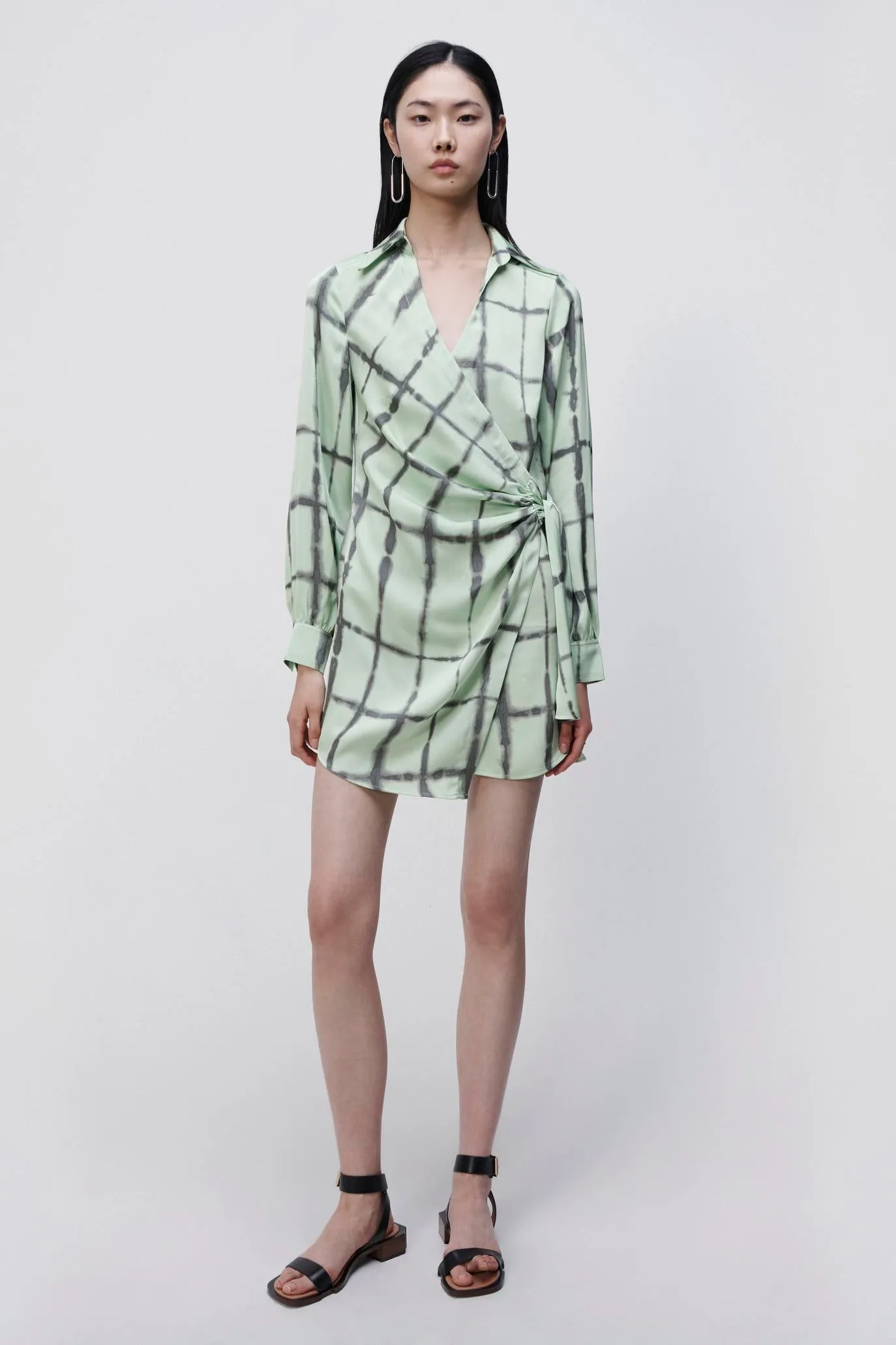 Sofia Shibori Print Charmeuse Dress sold by Jonathan Simkhai product image thumbnail 5