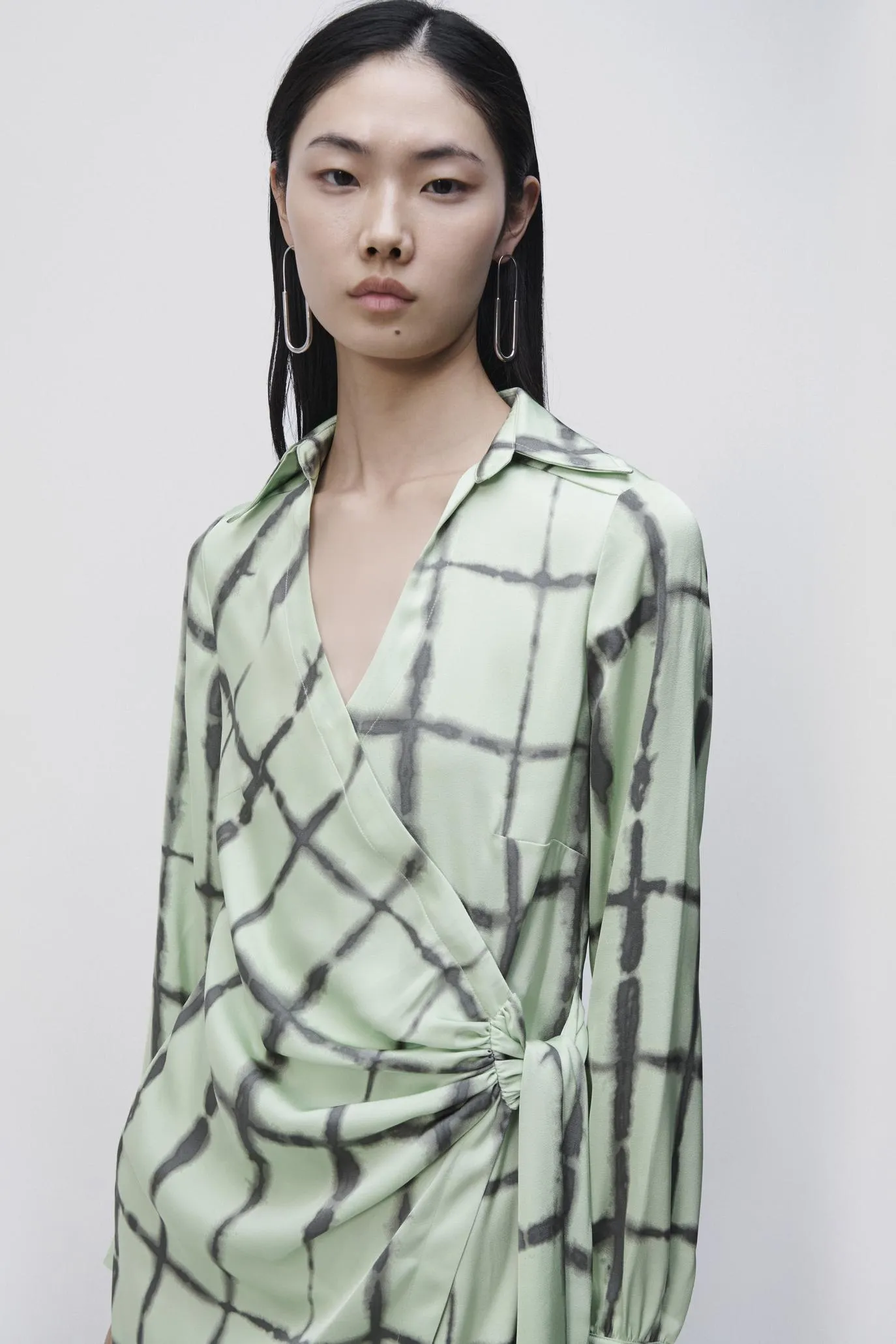 Sofia Shibori Print Charmeuse Dress sold by Jonathan Simkhai product image thumbnail 3