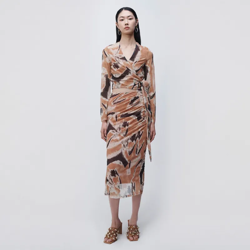 Kensingten Printed Mesh Skirt sold by Jonathan Simkhai