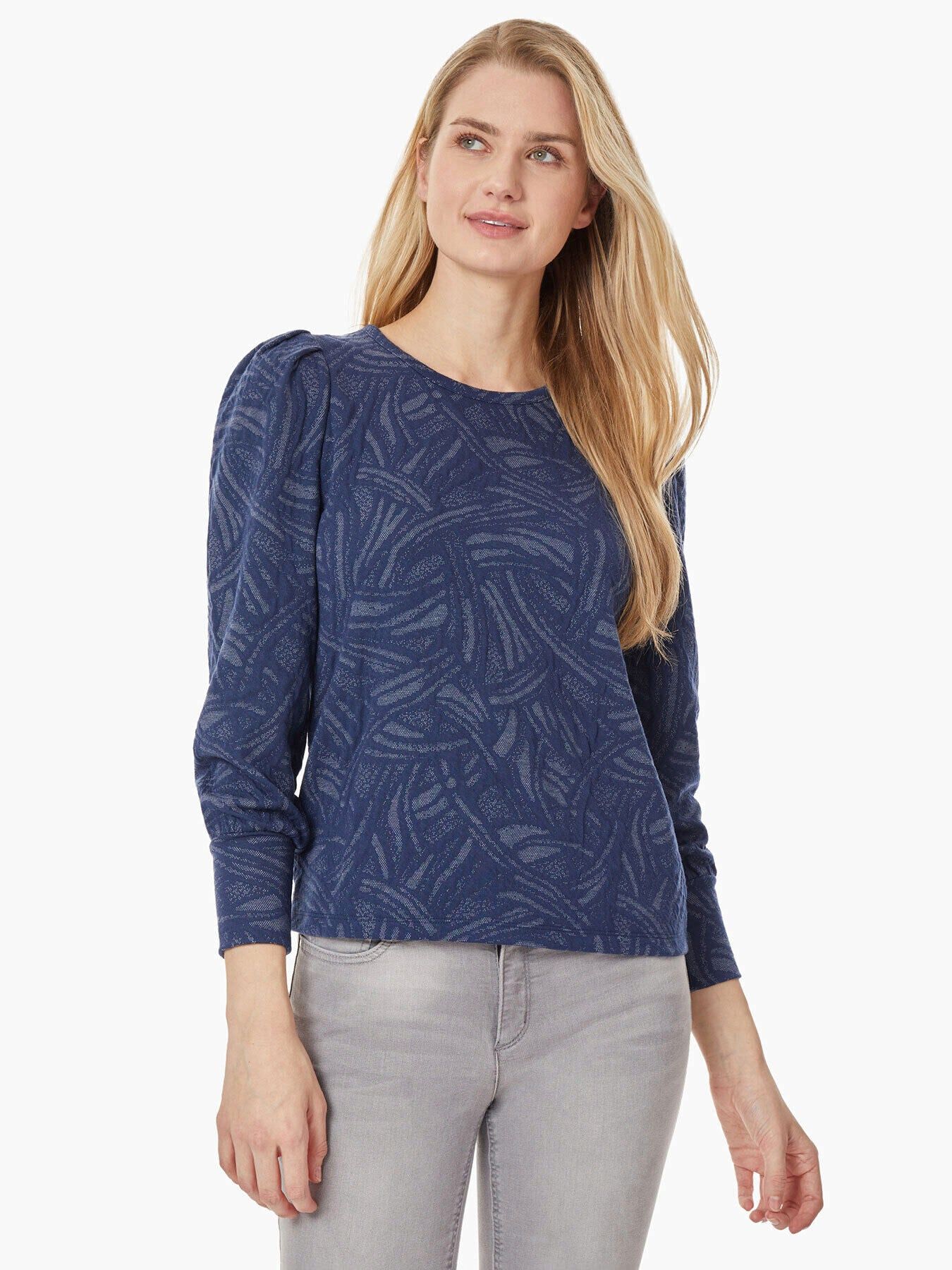 Puff Sleeve Textured Knit Top sold by Jones New York