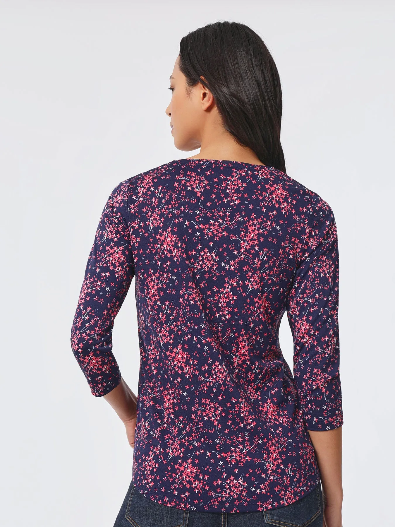 Keyhole Neckline Moss Crepe Top sold by Jones New York product image thumbnail 3