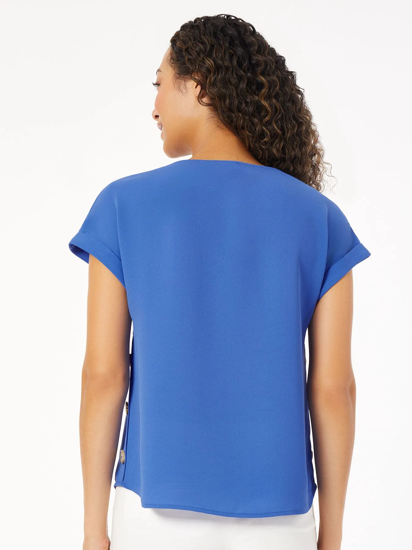 Jasper Crepe Button Detail Blouse sold by Jones New York product image thumbnail 3