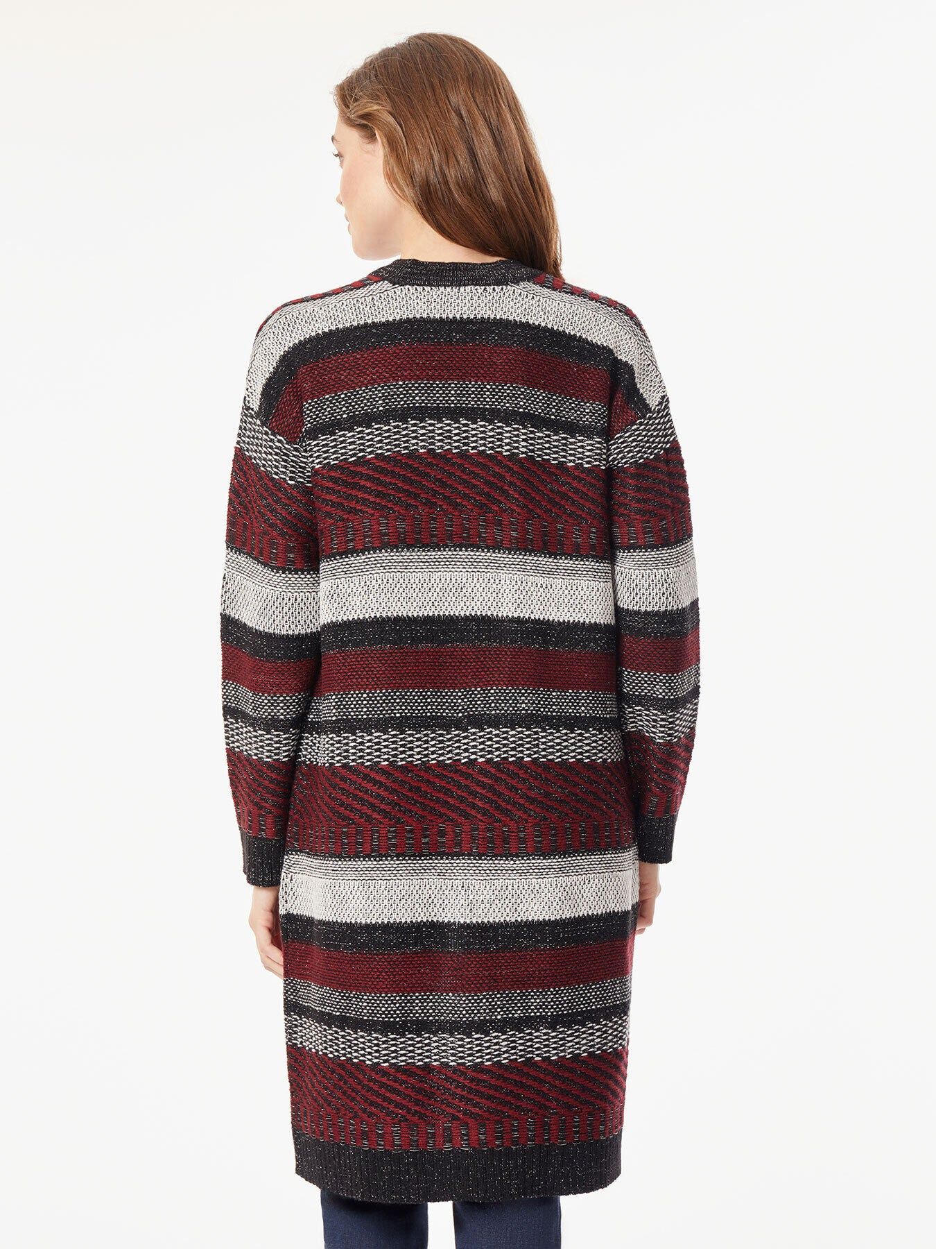 Multi-Striped Open Front Cardigan sold by Jones New York product image thumbnail 3