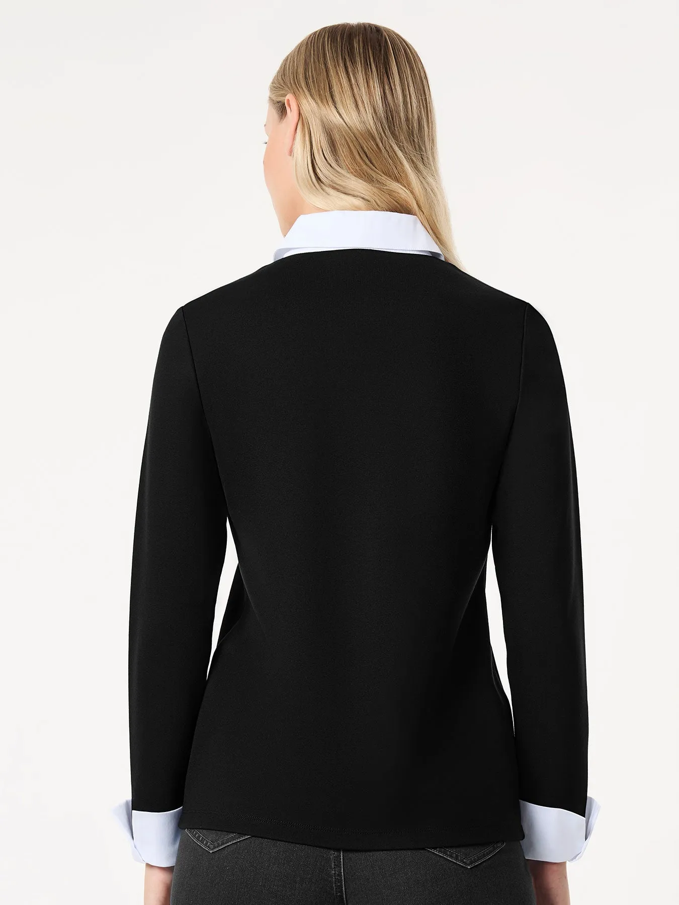 Collared Twofer Layered-Look Top sold by Jones New York product image thumbnail 3