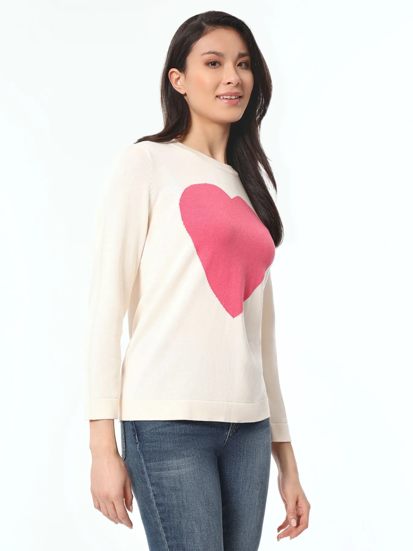 Sweetheart Long Sleeve Crew Neck Sweater sold by Jones New York product image thumbnail 2