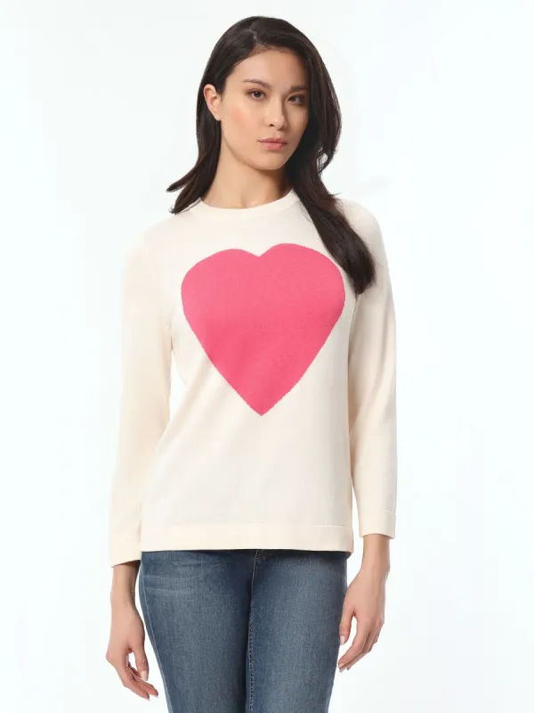 Sweetheart Long Sleeve Crew Neck Sweater made by Jones New York