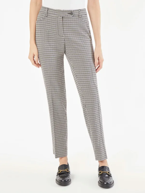 Plaid Fly-Front Slim Leg Pants sold by Jones New York