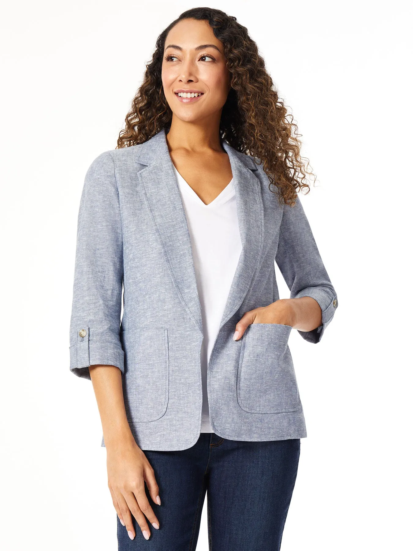 Open Front Patch Pocket Jacket sold by Jones New York product image thumbnail 2