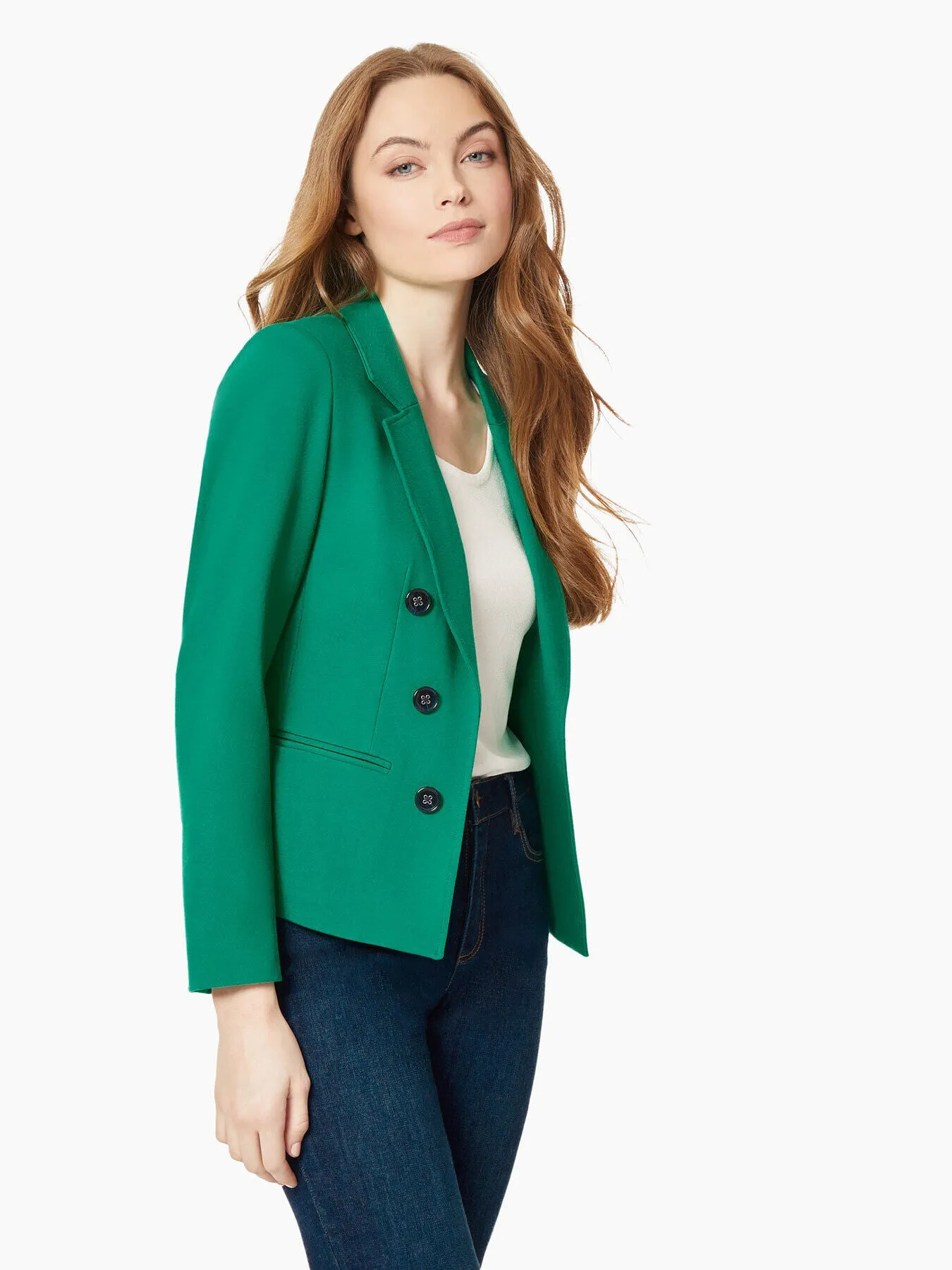 Modern Compression Faux Double Breasted Blazer sold by Jones New York product image thumbnail 2