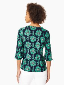 Puff Sleeve Moss Crepe Jersey Knit Top sold by Jones New York