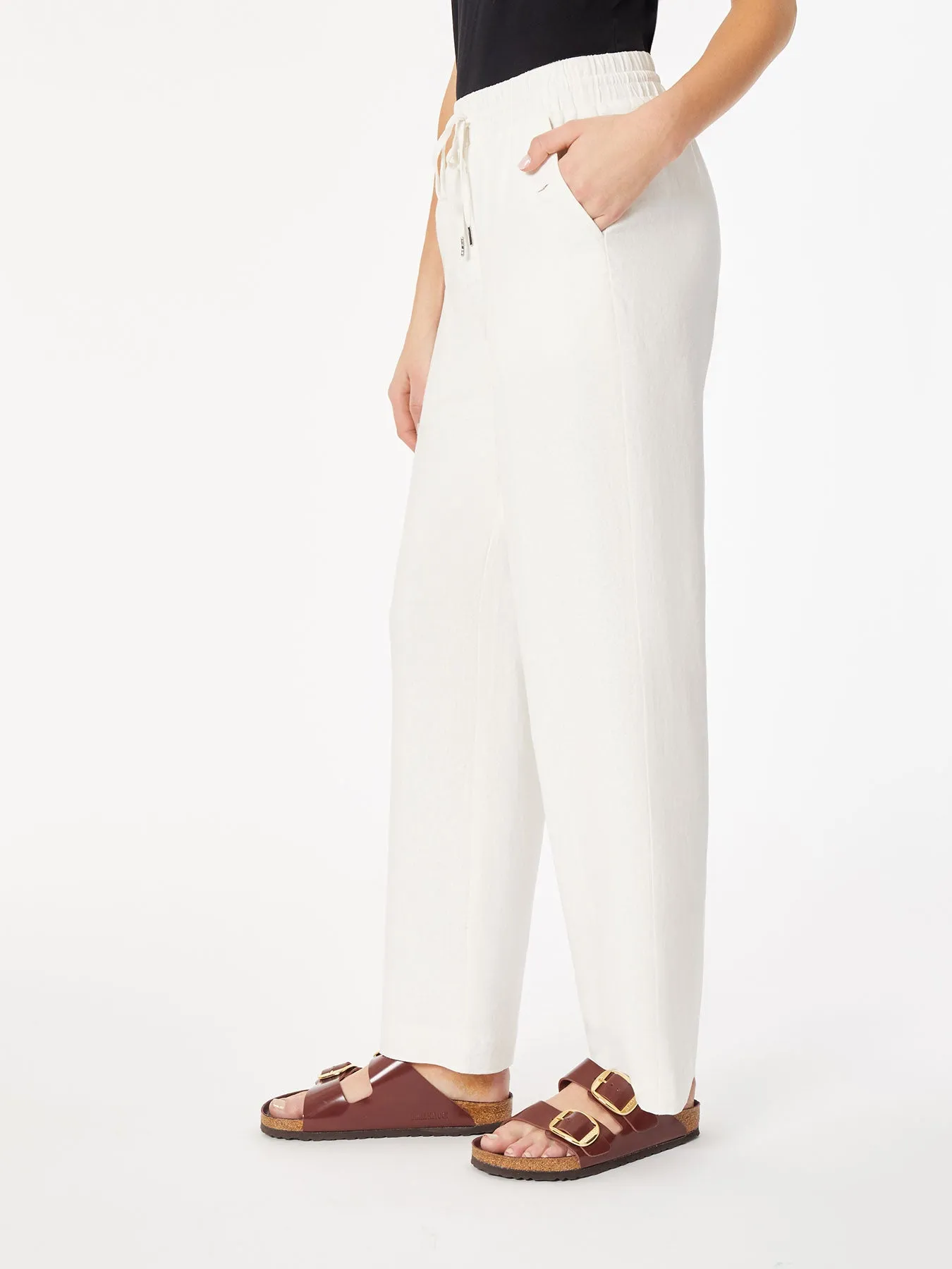 Plus Size Pull On Drawstring Trouser, Solid Linen Viscose sold by Jones New York product image thumbnail 2