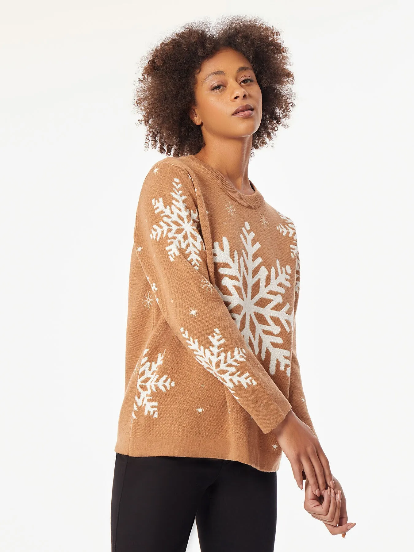 Holiday Snowflake Crewneck Sweater sold by Jones New York product image thumbnail 3