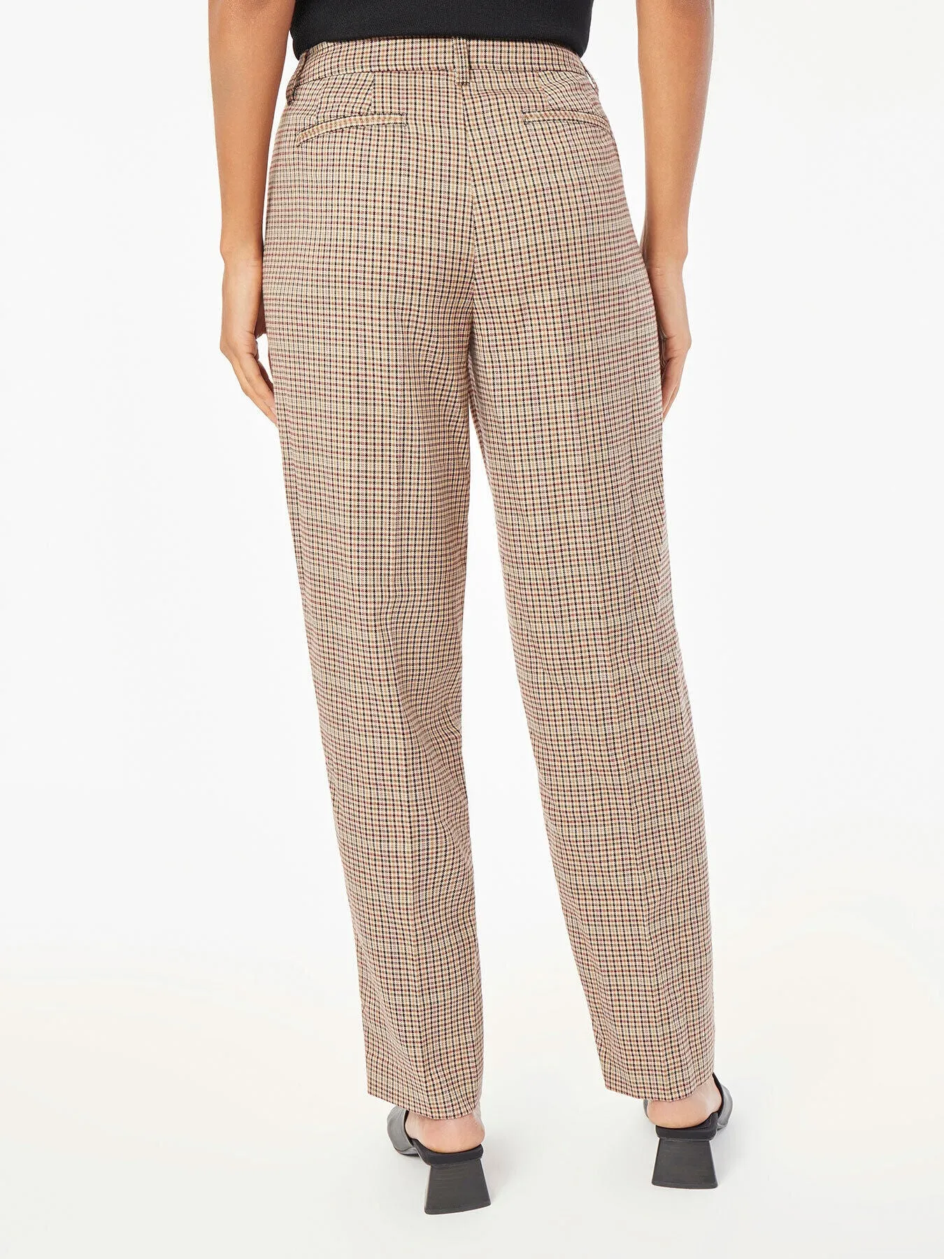 Plaid Fly-Front Slim Leg Pants sold by Jones New York product image thumbnail 3