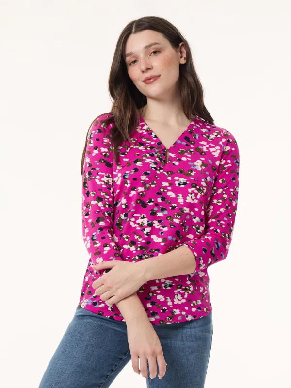 Keyhole Neckline Top, Moss Crepe sold by Jones New York