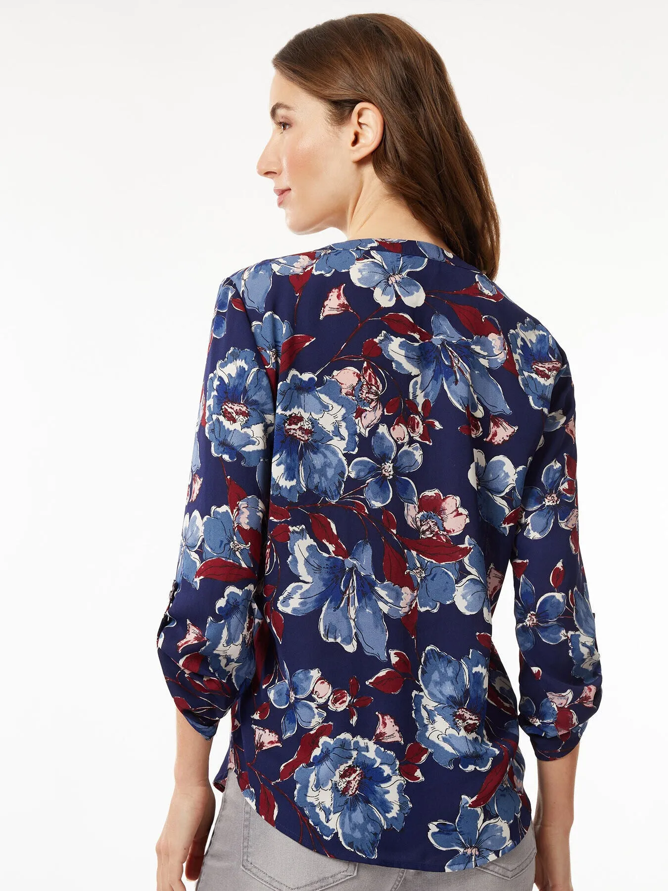 Crepe de Chine Roll Tab Pintuck Blouse sold by Jones New York product image thumbnail 3