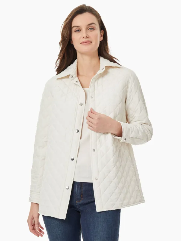 Snap-Front Quilted Jacket sold by Jones New York
