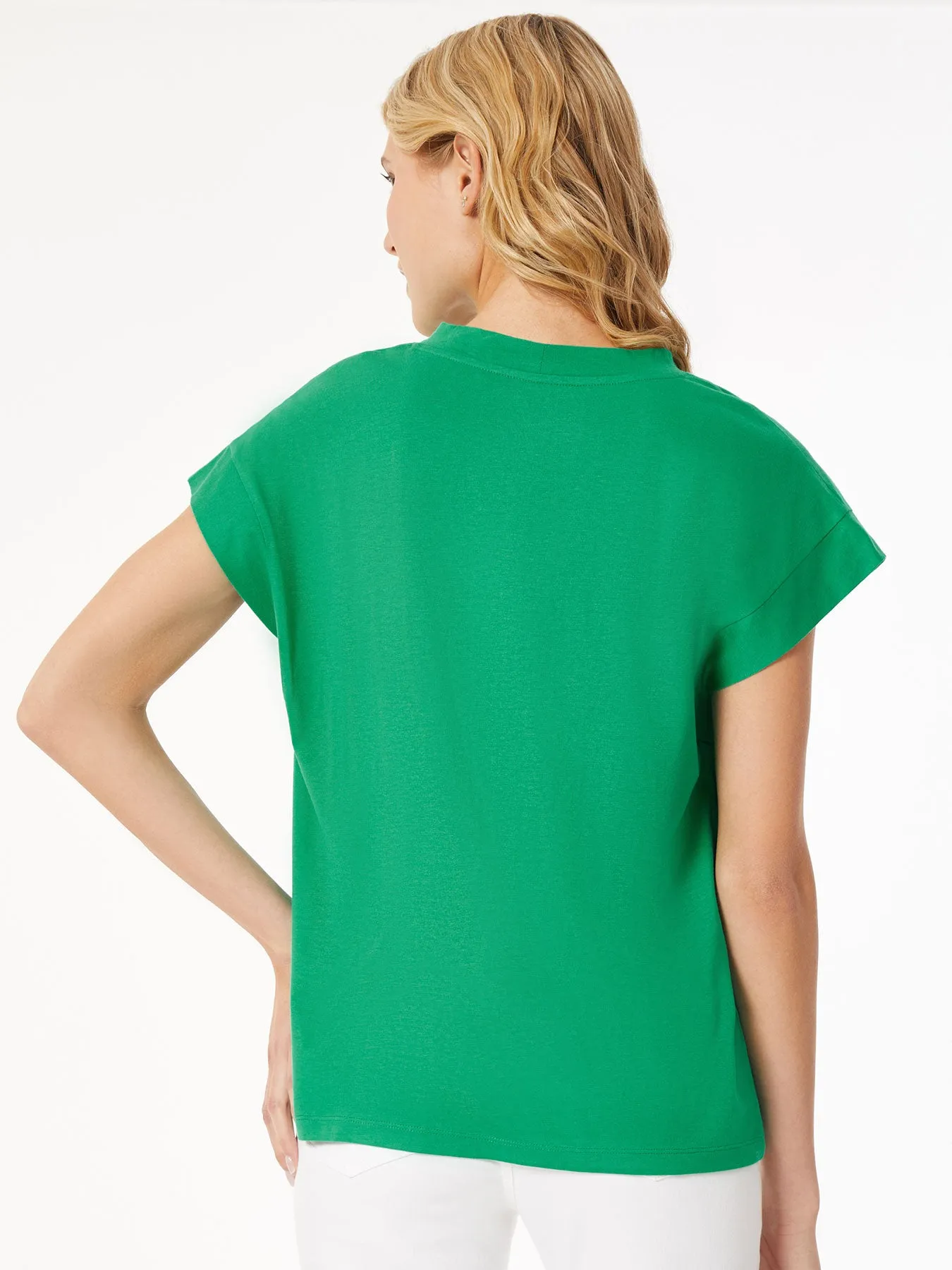 Cap Sleeve V-Neck Top sold by Jones New York product image thumbnail 3