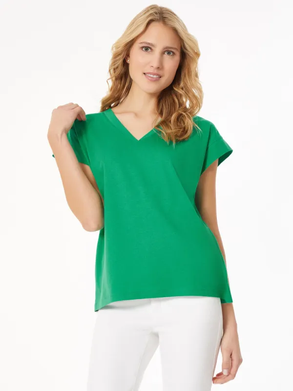 Cap Sleeve V-Neck Top sold by Jones New York