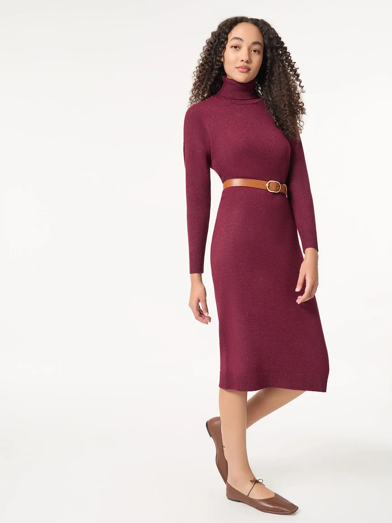 Belted Turtleneck Sweater Dress sold by Jones New York product image thumbnail 3