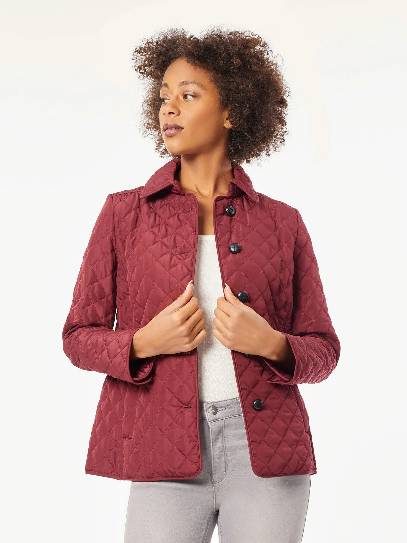 Five-Button Quilted Jacket sold by Jones New York