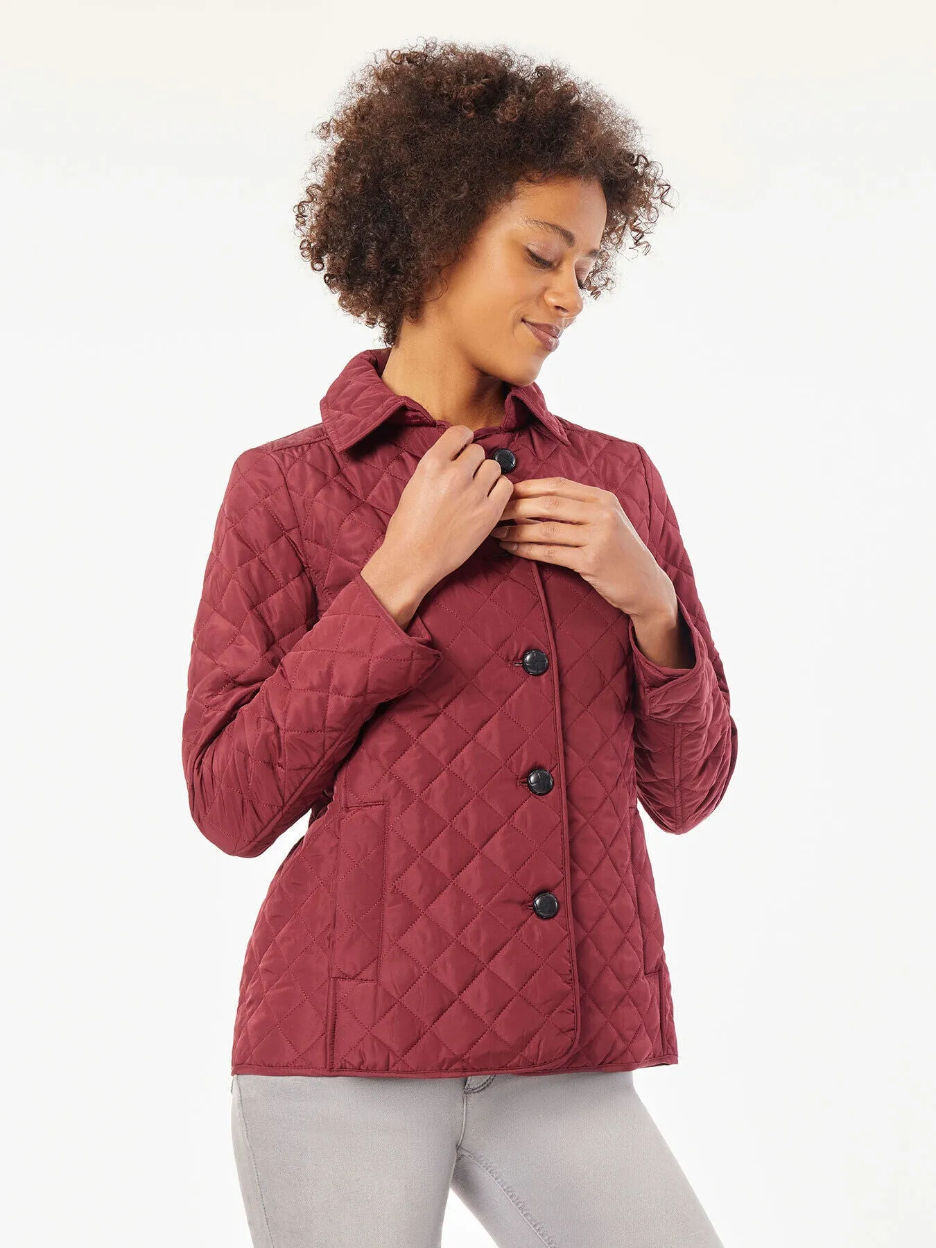 Five-Button Quilted Jacket sold by Jones New York product image thumbnail 2