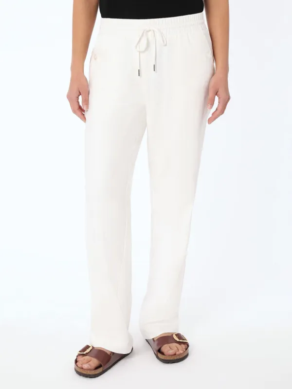 Pull On Drawstring Trouser, Solid Linen Viscose sold by Jones New York