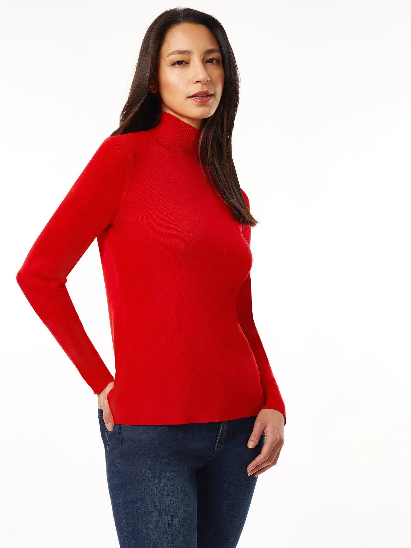 Long Sleeve Mock Neck Knit Sweater sold by Jones New York product image thumbnail 2