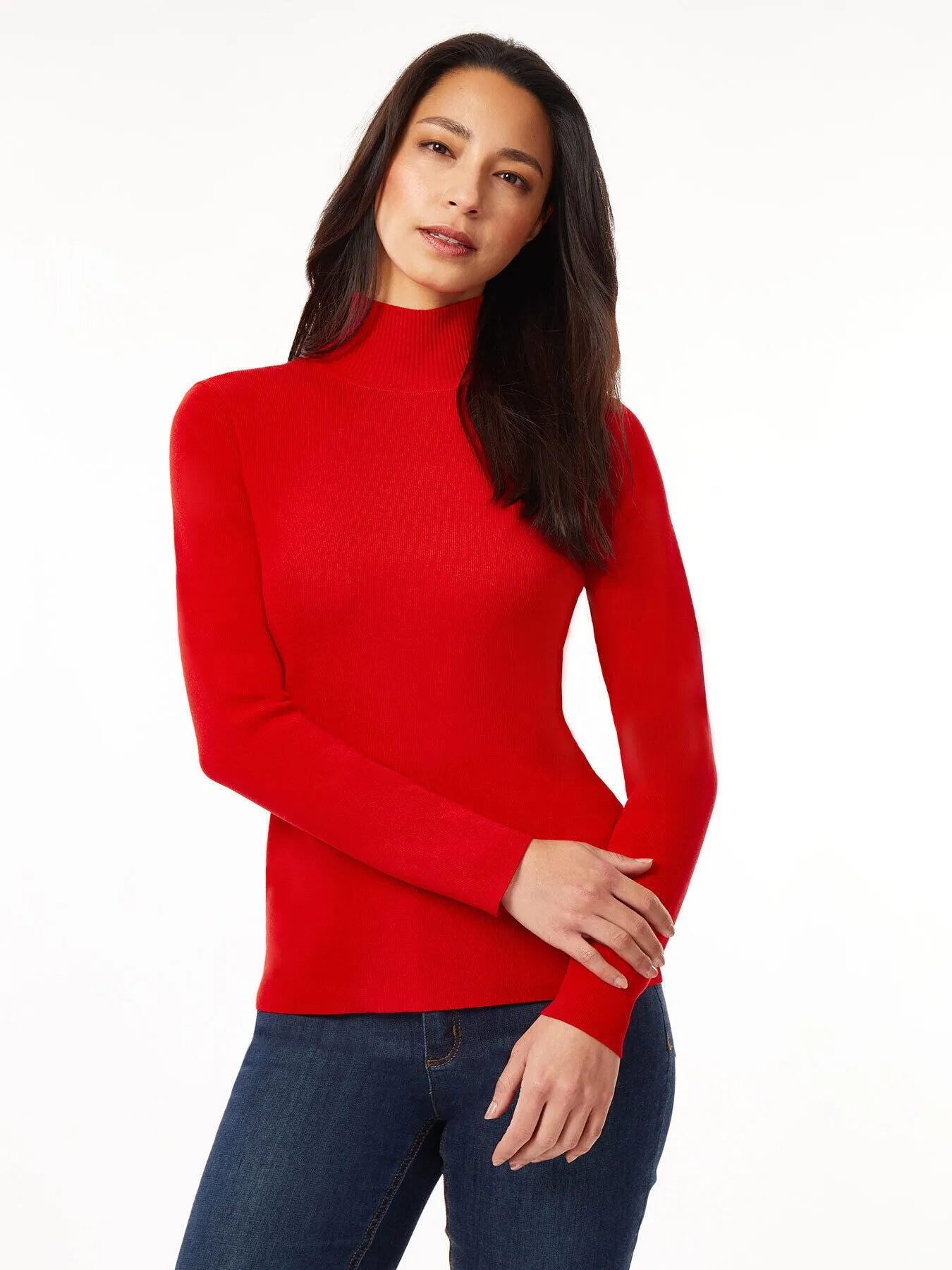 Long Sleeve Mock Neck Knit Sweater sold by Jones New York