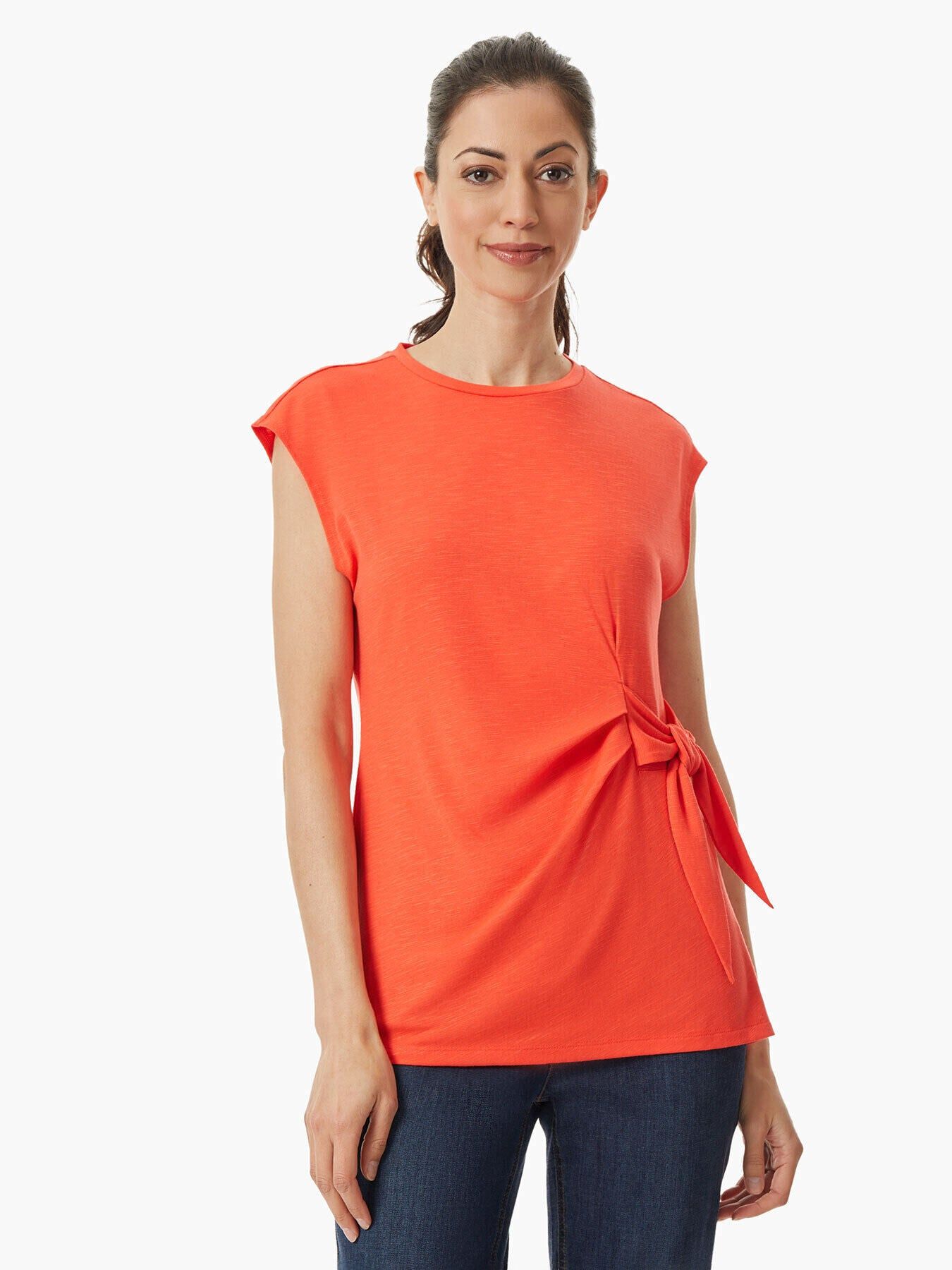 Sleeveless Side Tie Slub Knit Top sold by Jones New York