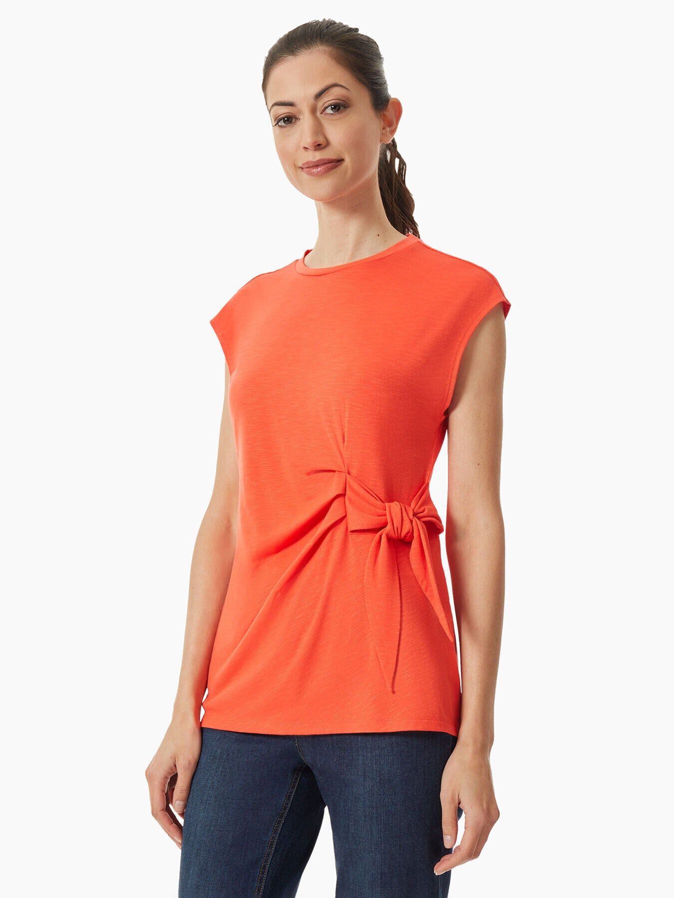 Sleeveless Side Tie Slub Knit Top sold by Jones New York product image thumbnail 2