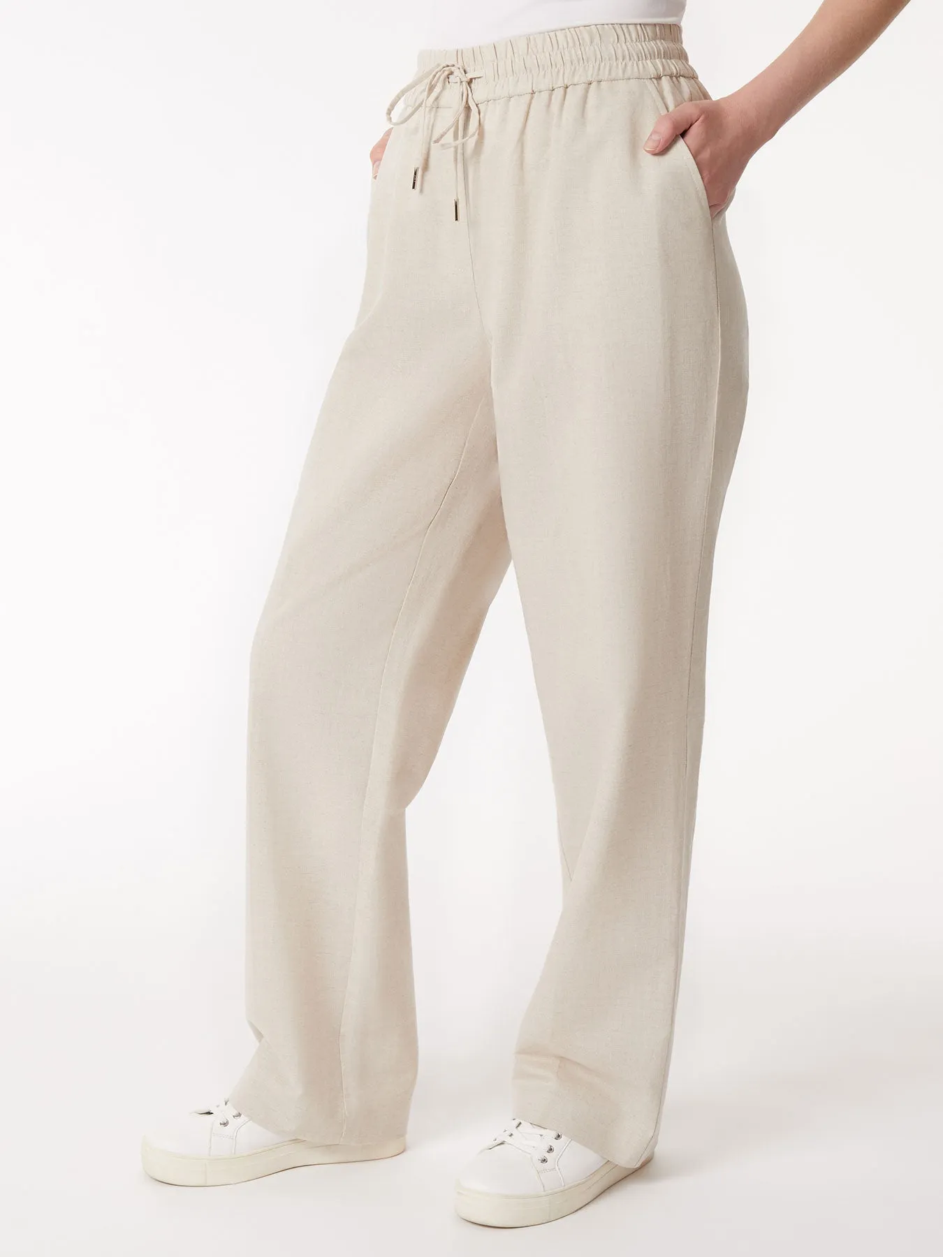 Pull-On Linen Drawstring Trousers sold by Jones New York product image thumbnail 2